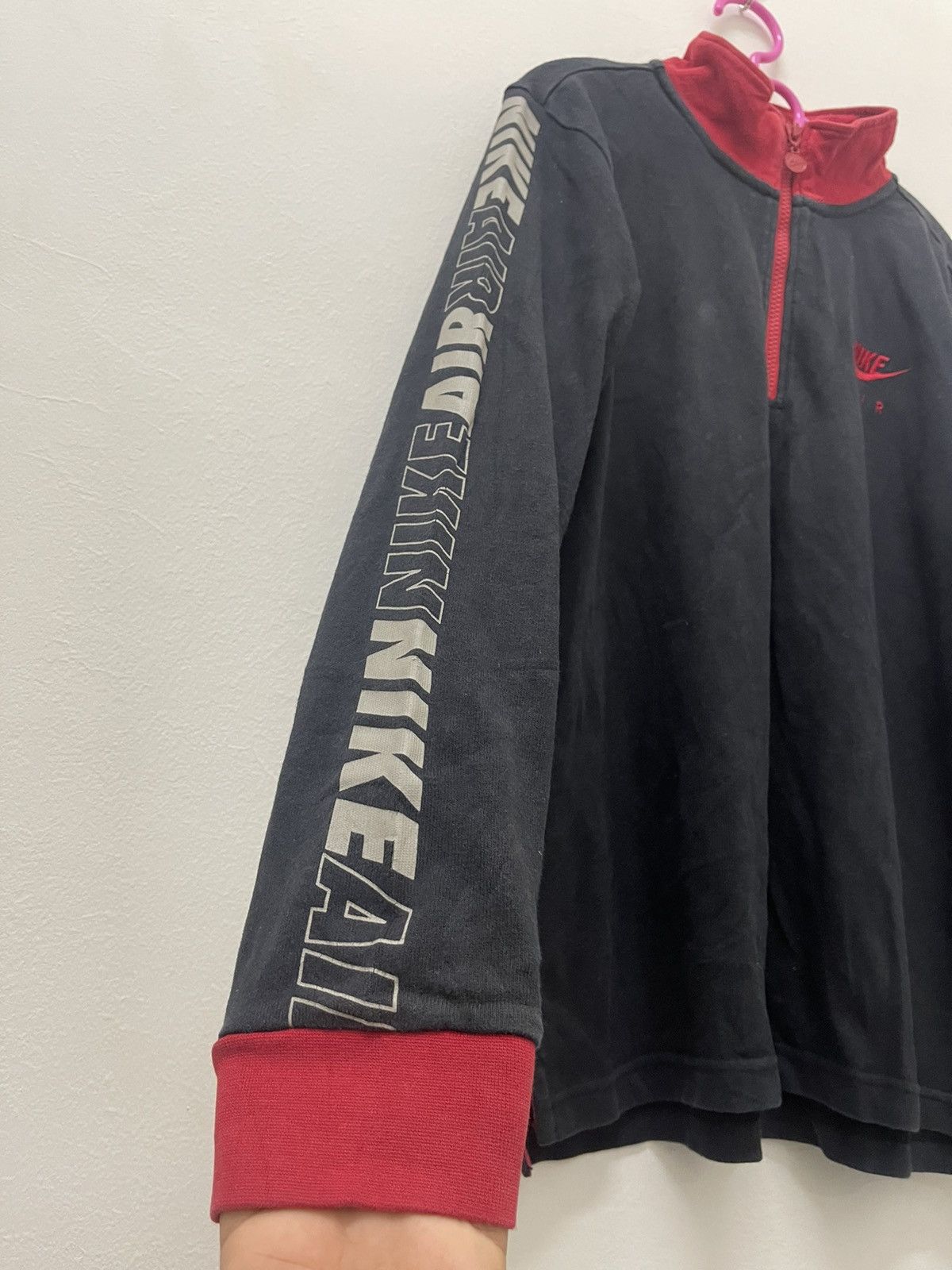 Nike Rare Vintage NIKE Spell Out Side Taped Half Zip Sweater Size US L / EU 52-54 / 3 - 4 Thumbnail