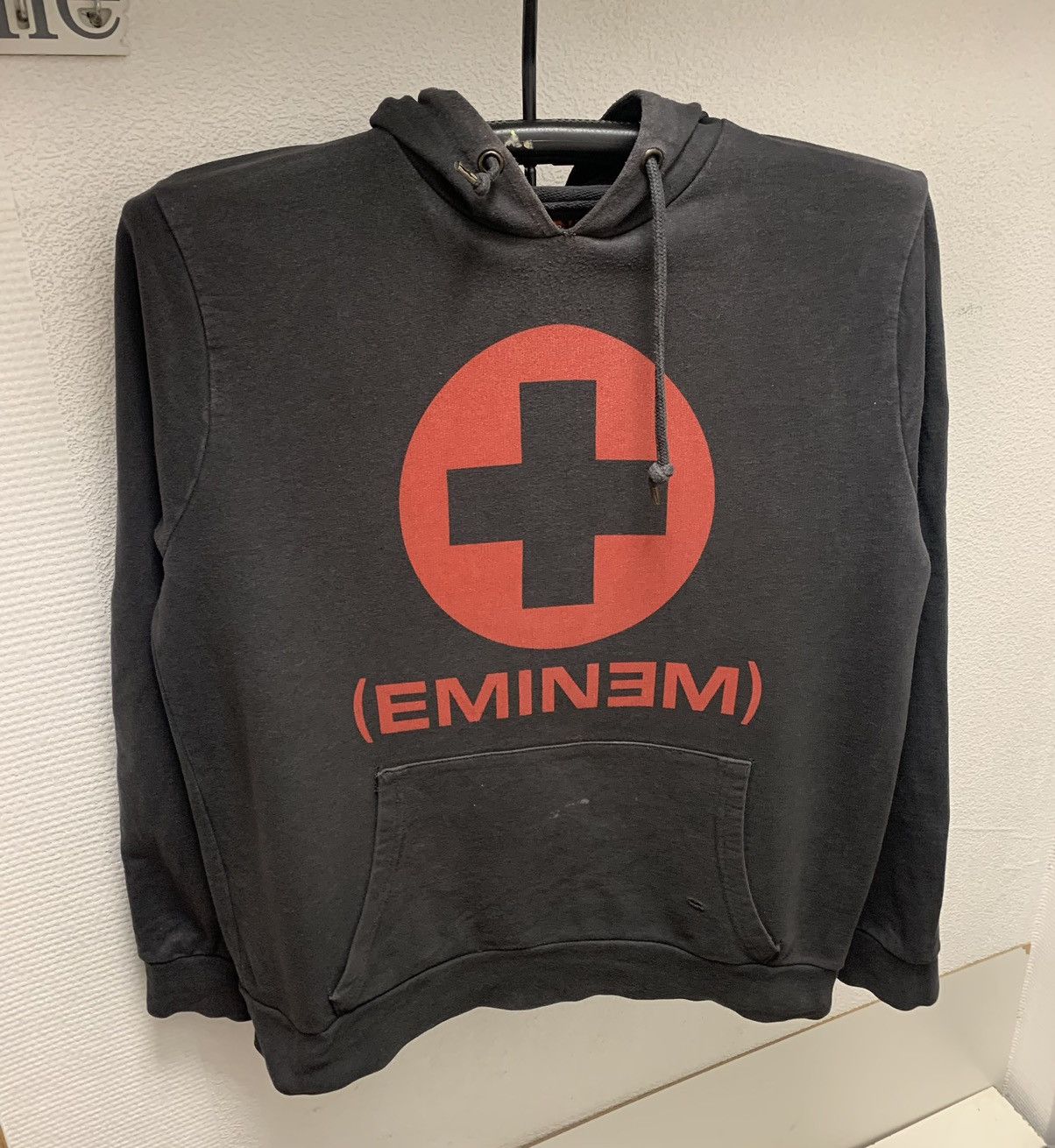Eminem big logo black hoodie L 2010 Rap