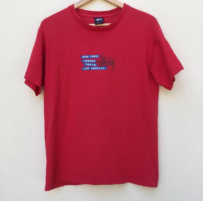 Stussy Vintage Stussy New York London Tokyo Los Angeles Shirt | Grailed