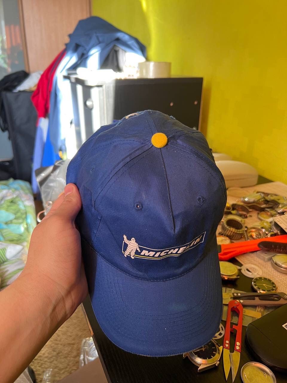 Vintage Vintage Racing Michelin cap hat blue y2k Size ONE SIZE - 3 Thumbnail
