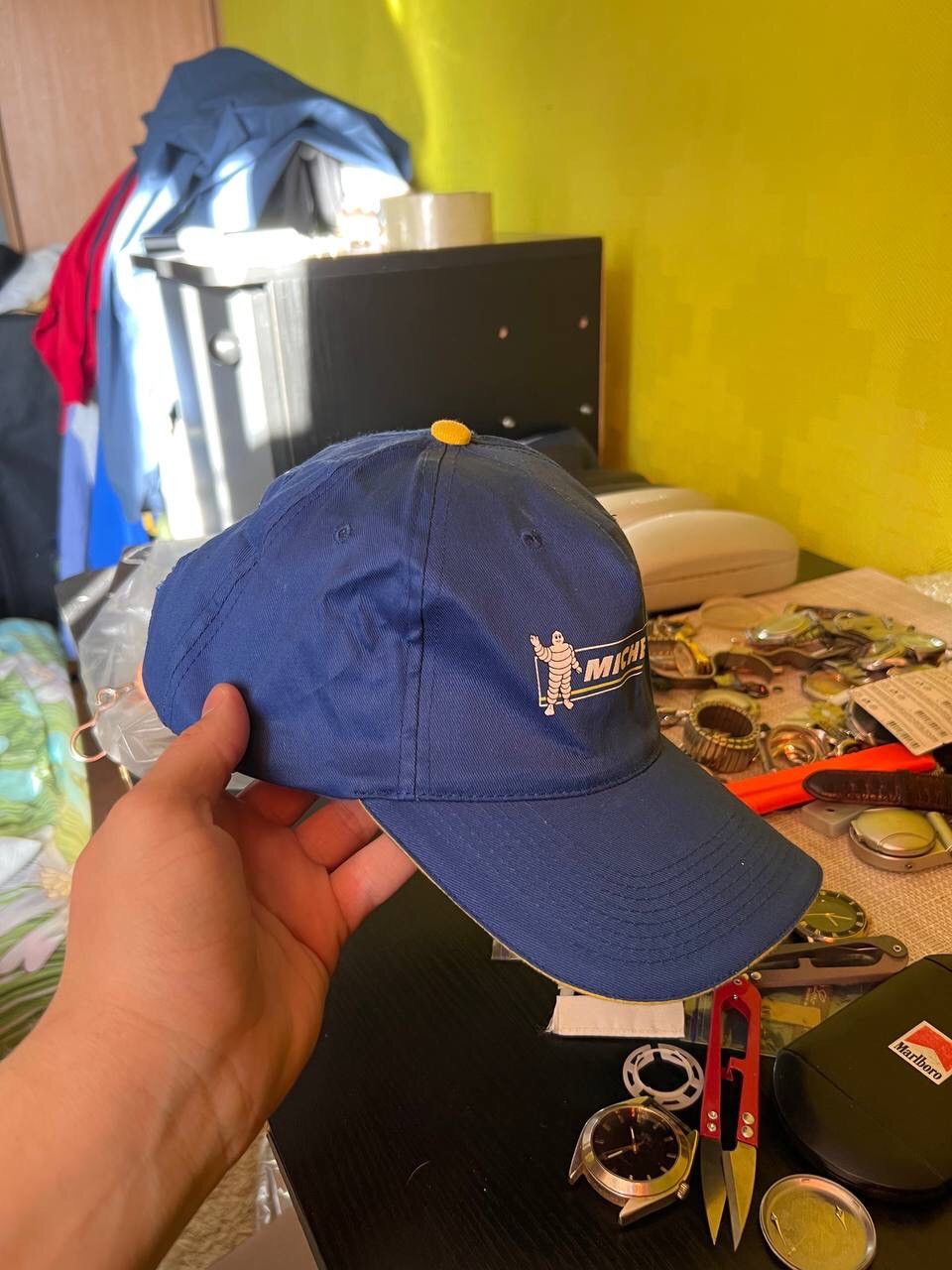 Vintage Vintage Racing Michelin cap hat blue y2k Size ONE SIZE - 2 Thumbnail