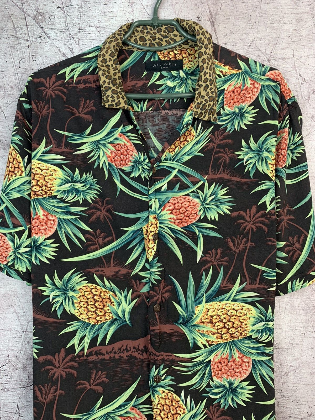 Allsaints × Vintage Allsaints Mens y2k pineapple Shirt Size US L / EU 52-54 / 3 - 2 Thumbnail