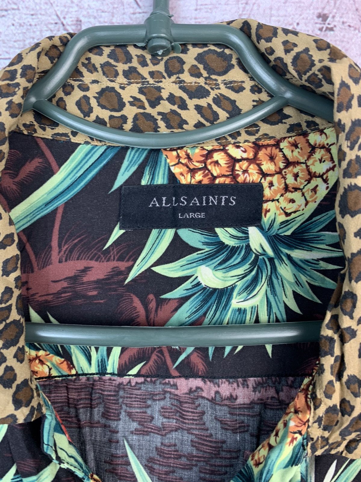 Allsaints × Vintage Allsaints Mens y2k pineapple Shirt Size US L / EU 52-54 / 3 - 7 Thumbnail