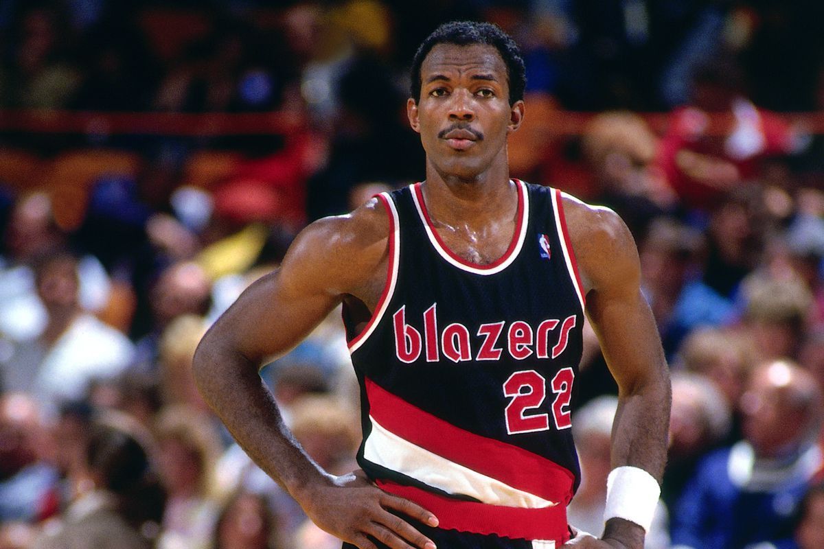 image of Mitchell Ness x NBA Authentic Portland Trail Blazers Clyde Drexler Jersey in Black, Men's (Size 2XL