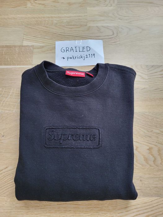 黒 M】Supreme Cutout Logo Crewneck Black-