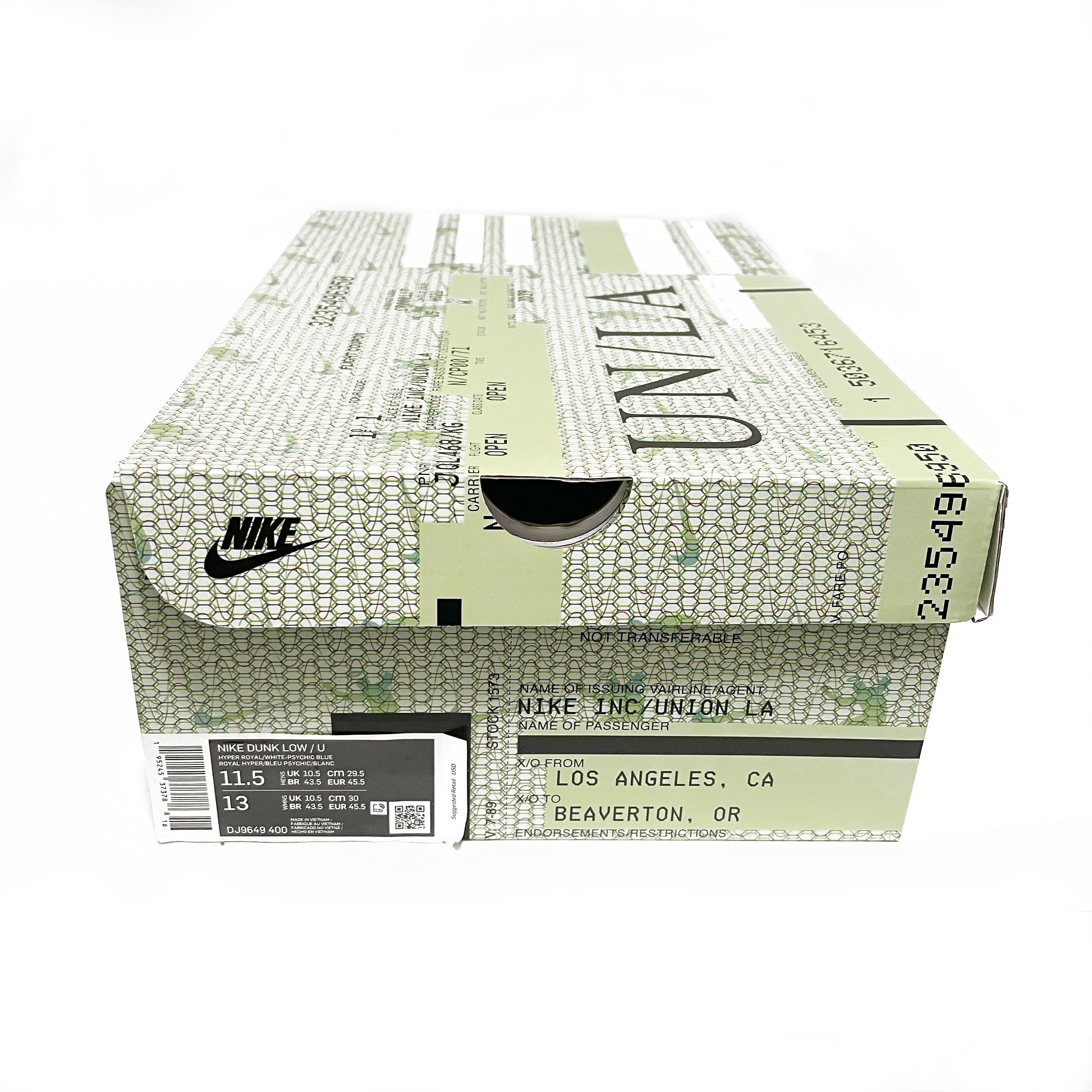 Nike UNION LOS ANGELES NIKE DUNK LOW PASSPORT ARGON 11.5 Size US 11.5 / EU 44-45 - 7 Thumbnail