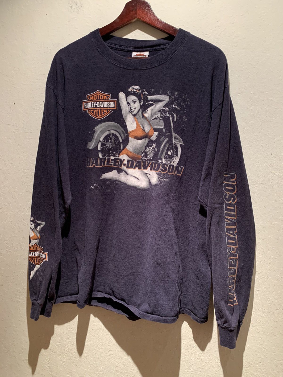 Harley Davidson × Other *RARE* Harley Davidson Pinup Eagles Nest Long Sleeve Shirt L Size US L / EU 52-54 / 3 - 1 Thumbnail
