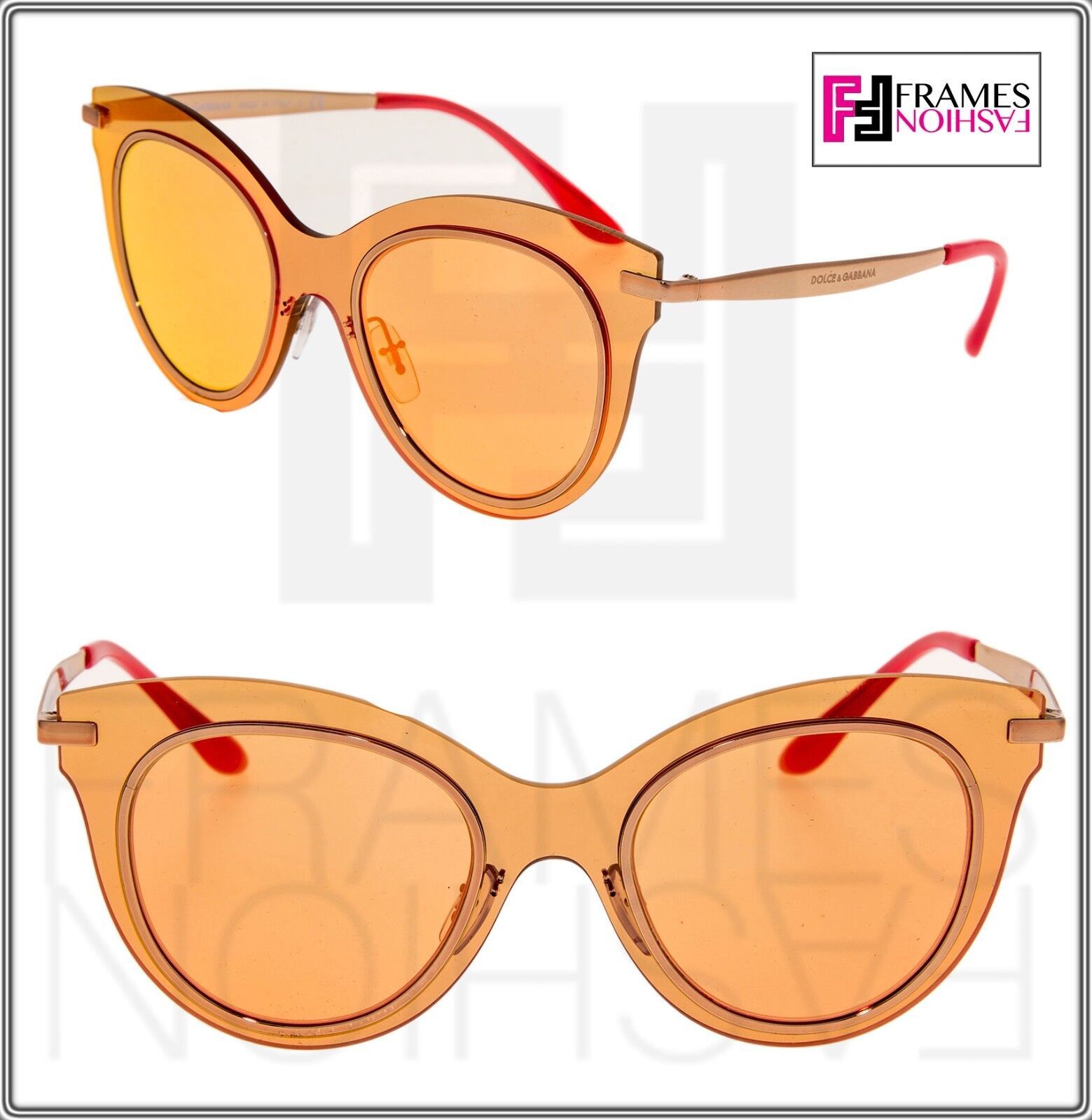 Dolce & Gabbana 2172 Gold Orange Red Mirror G2172