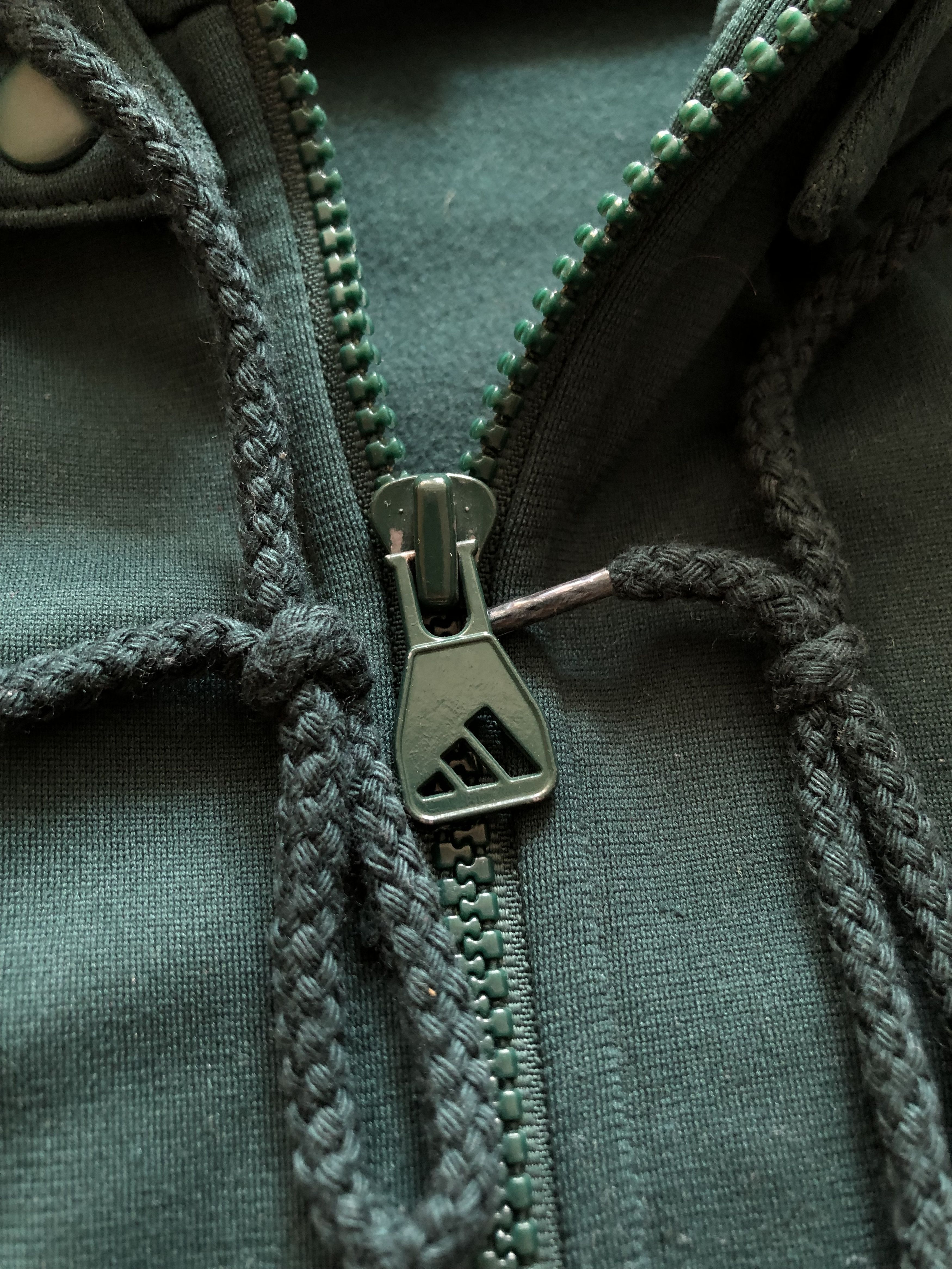 Adidas × Vintage Vintage Adidas Rare Hoodie Sweatshirt Jacket Green Y2K hype Size US L / EU 52-54 / 3 - 5 Thumbnail