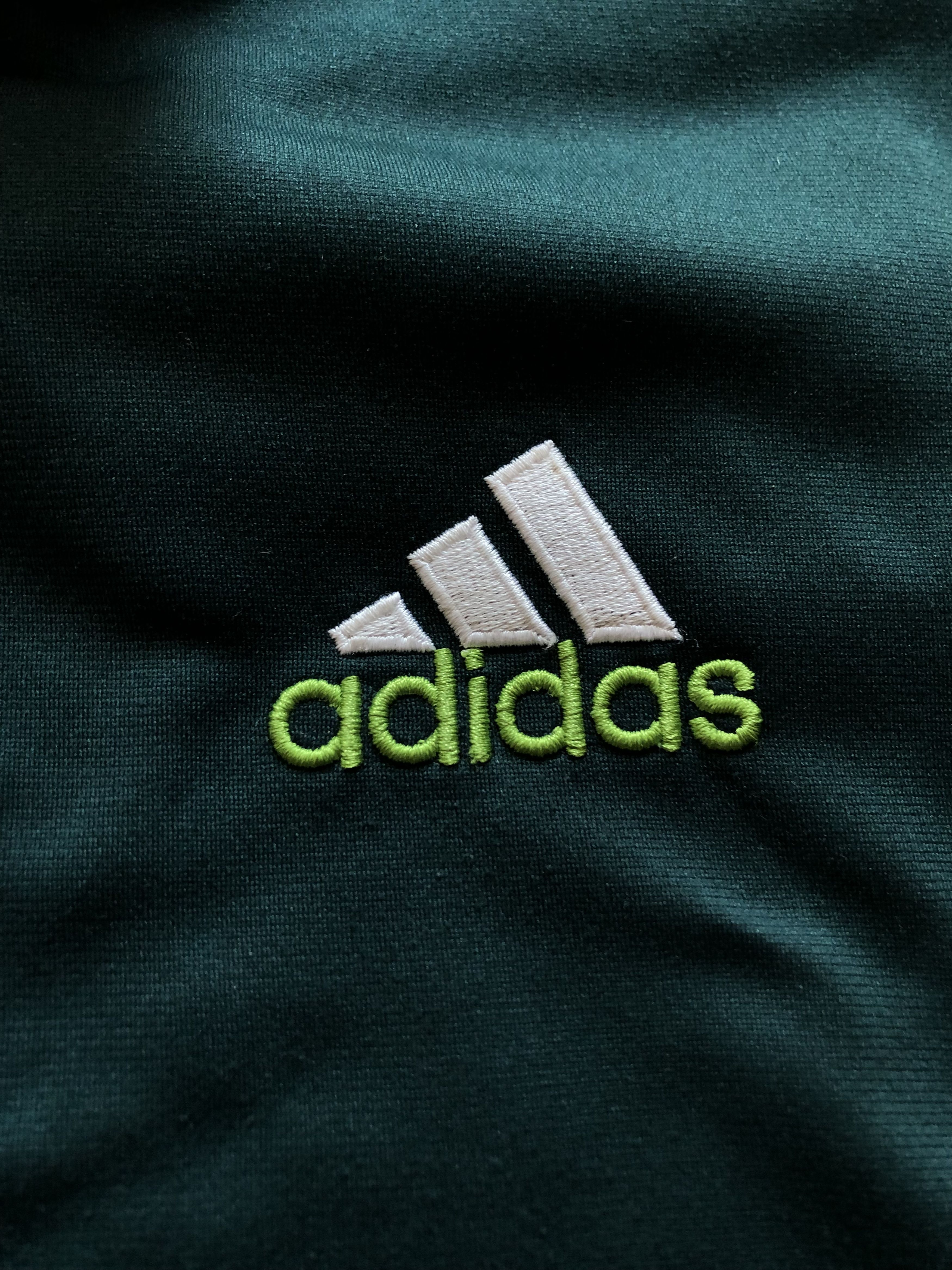 Adidas × Vintage Vintage Adidas Rare Hoodie Sweatshirt Jacket Green Y2K hype Size US L / EU 52-54 / 3 - 8 Thumbnail
