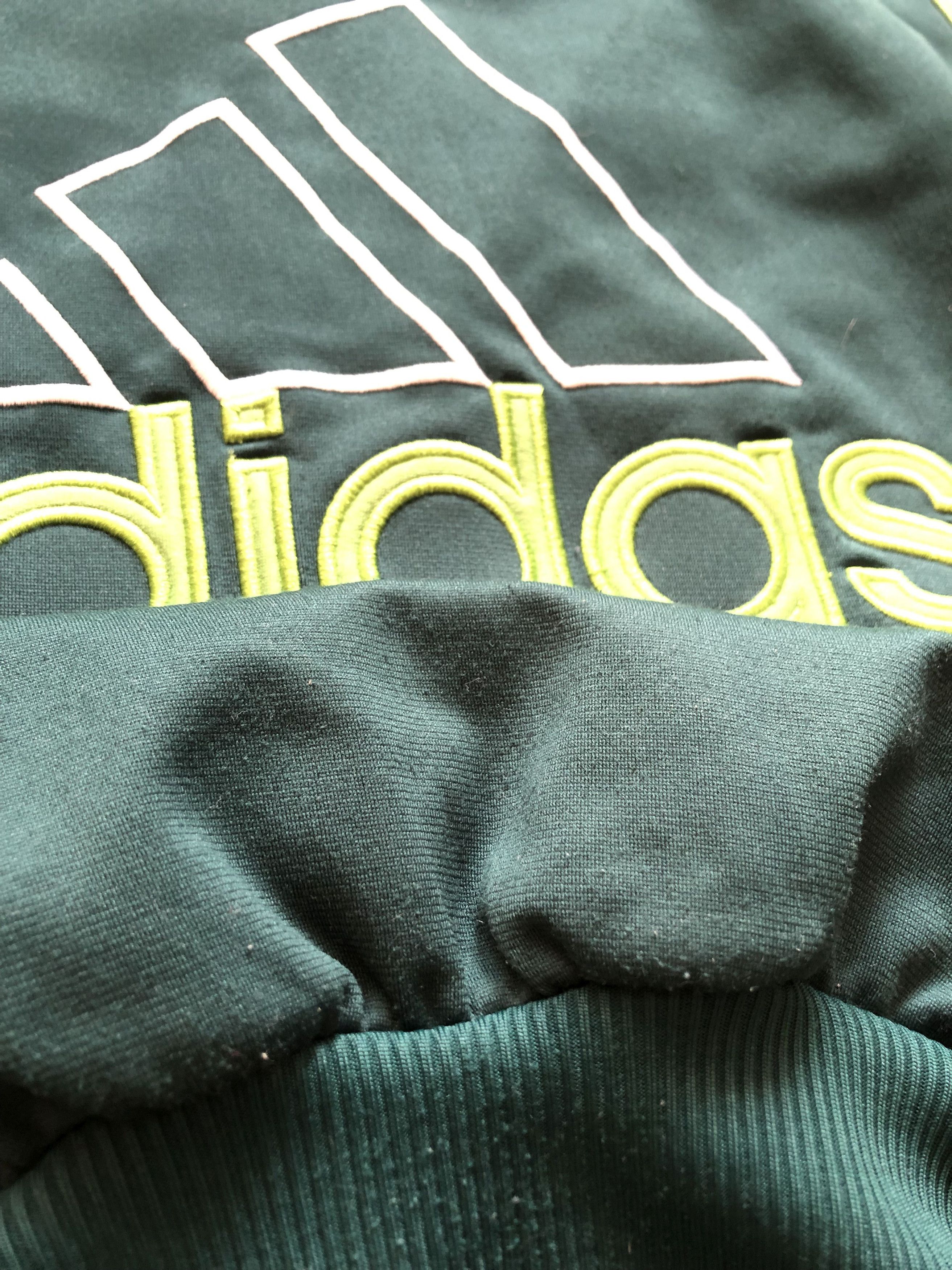 Adidas × Vintage Vintage Adidas Rare Hoodie Sweatshirt Jacket Green Y2K hype Size US L / EU 52-54 / 3 - 16 Thumbnail
