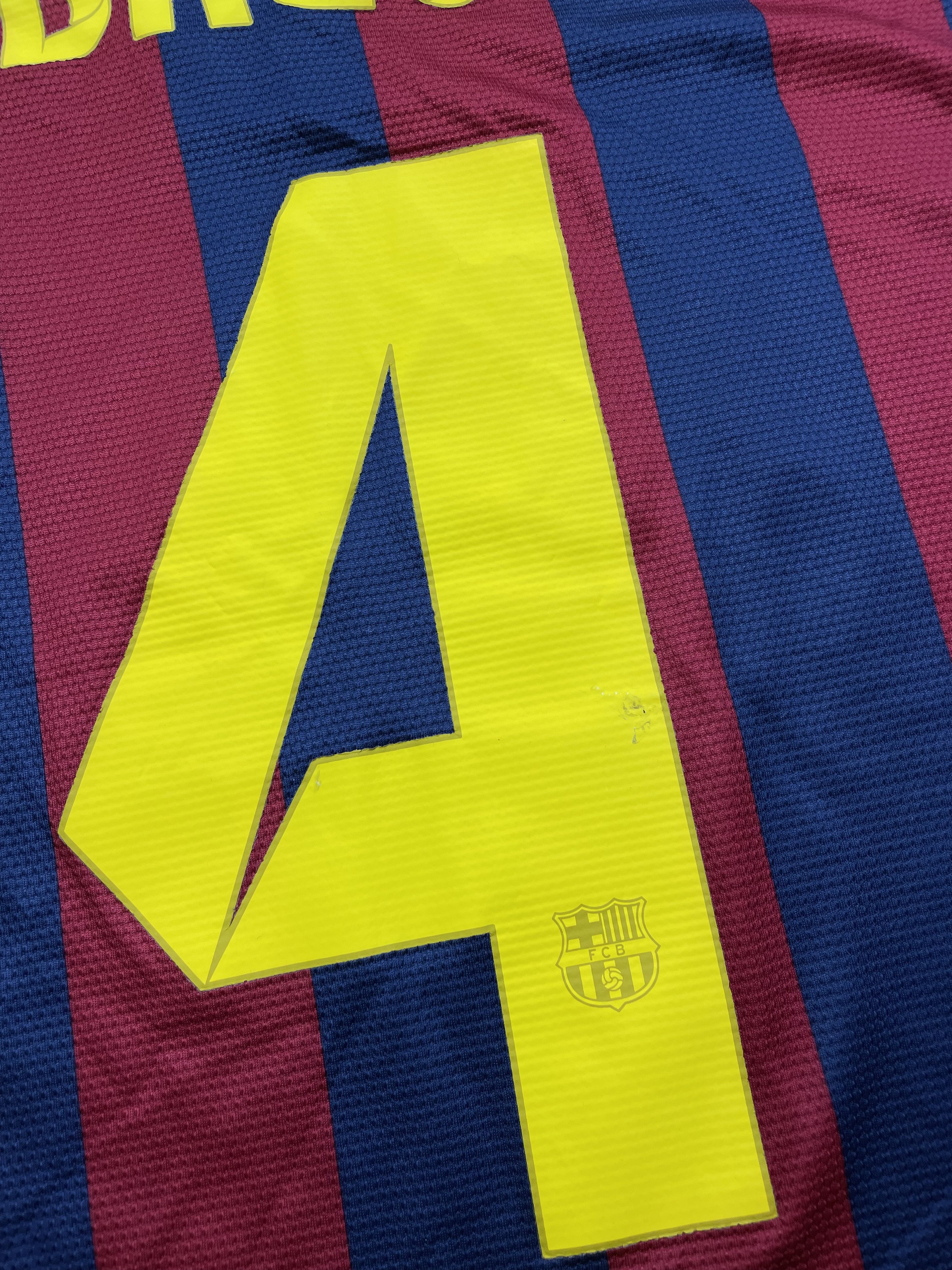 Nike Barcelona football shirt 2013 Jersey #4 Fabregas Y2K Sport Size US L / EU 52-54 / 3 - 14 Thumbnail