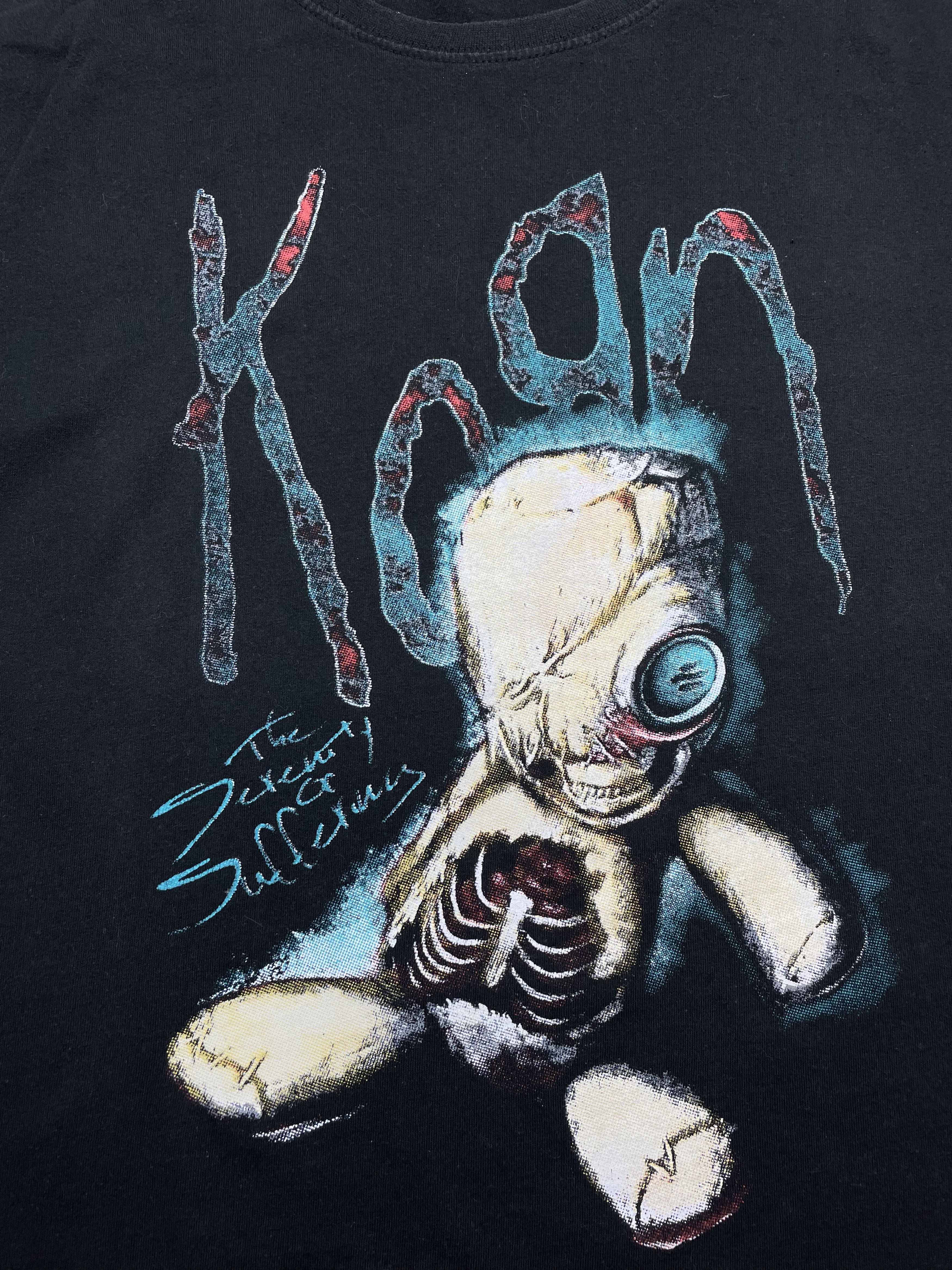 Band Tees × Vintage Vintage Korn Shirt Tee Rare Band Y2K Hype Drill Bear Sad Size US L / EU 52-54 / 3 - 3 Thumbnail