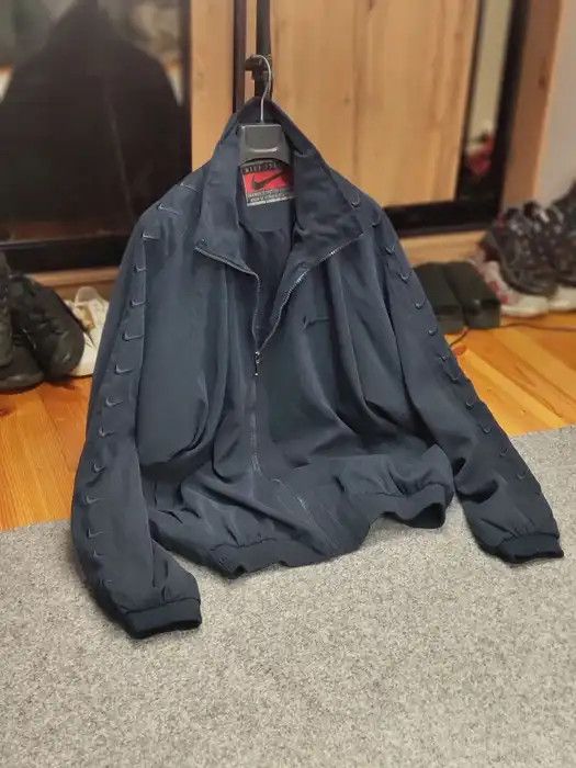 Nike Vintage 90's Nike Premier Dark Blue Logo Light Trek Jacket Size US L / EU 52-54 / 3 - 10 Thumbnail