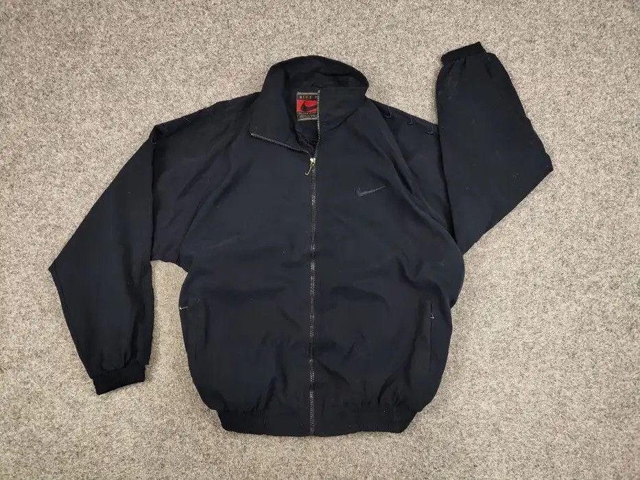 Nike Vintage 90's Nike Premier Dark Blue Logo Light Trek Jacket Size US L / EU 52-54 / 3 - 3 Thumbnail
