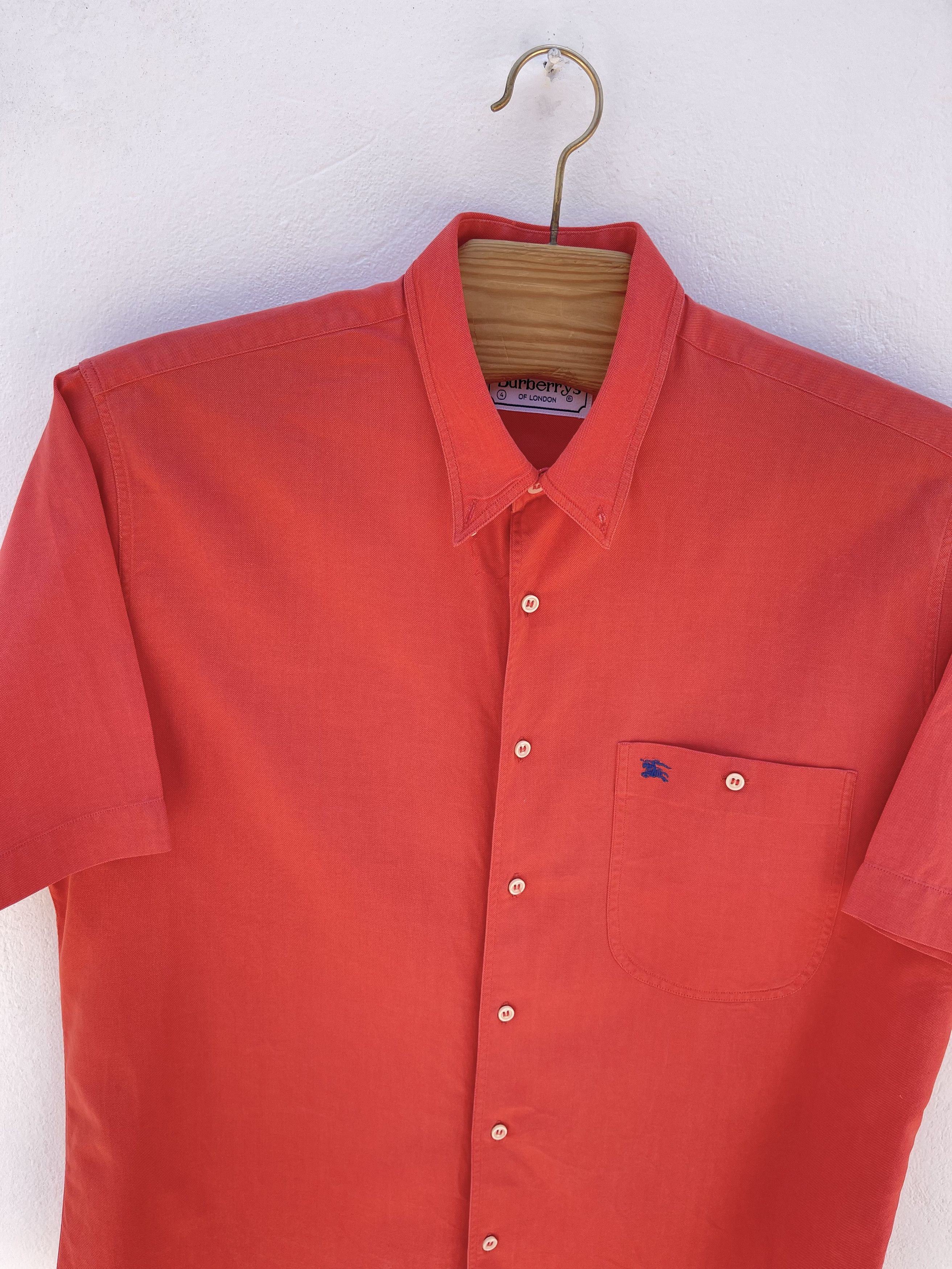 Burberry 🔥 Burberry vintage summer red orange shirt size L Size US L / EU 52-54 / 3 - 1 Thumbnail