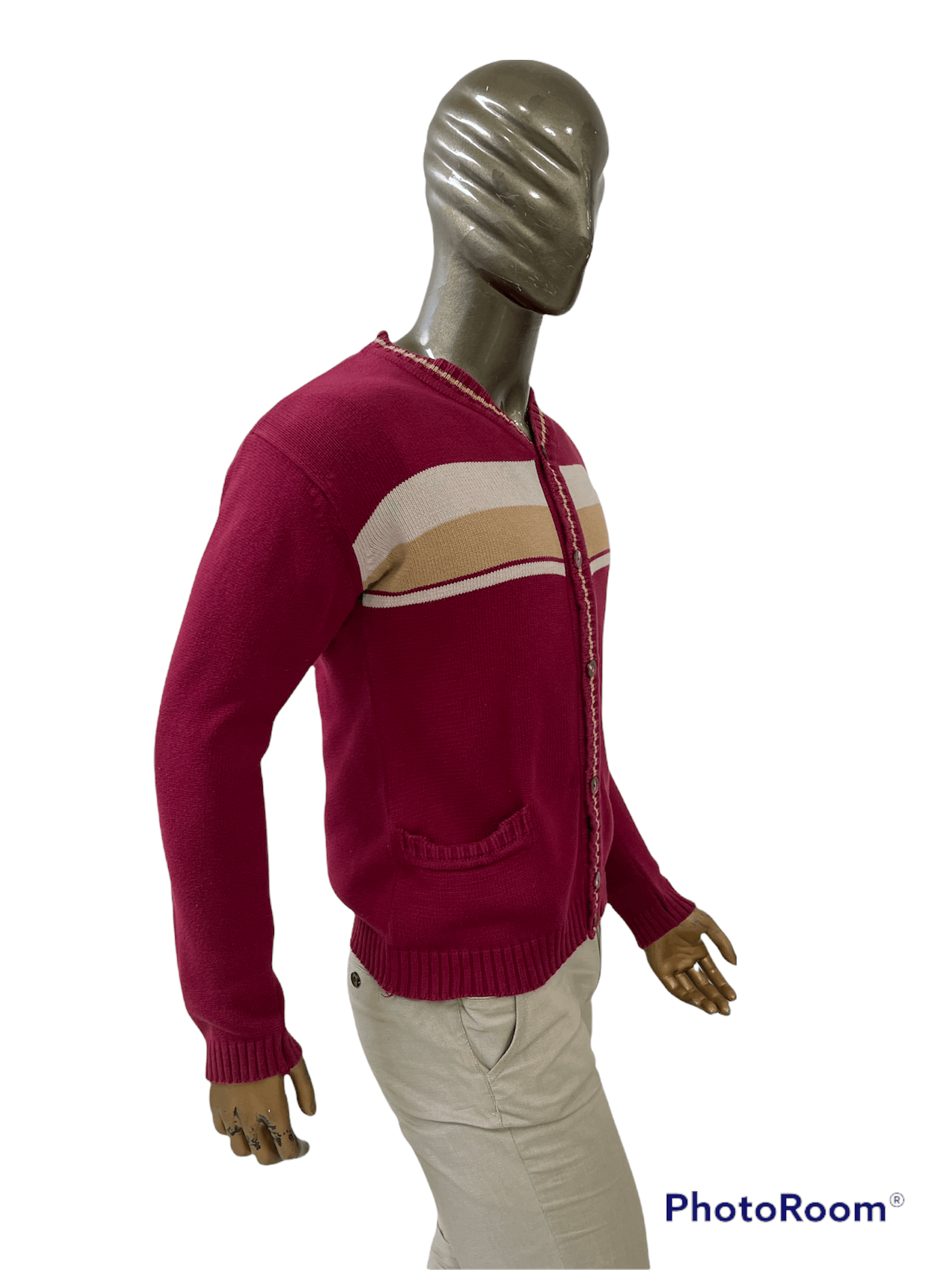 Lacoste 🔥 Heavy Cardigan vintage Lacoste Burgundy size M Size US M / EU 48-50 / 2 - 4 Thumbnail