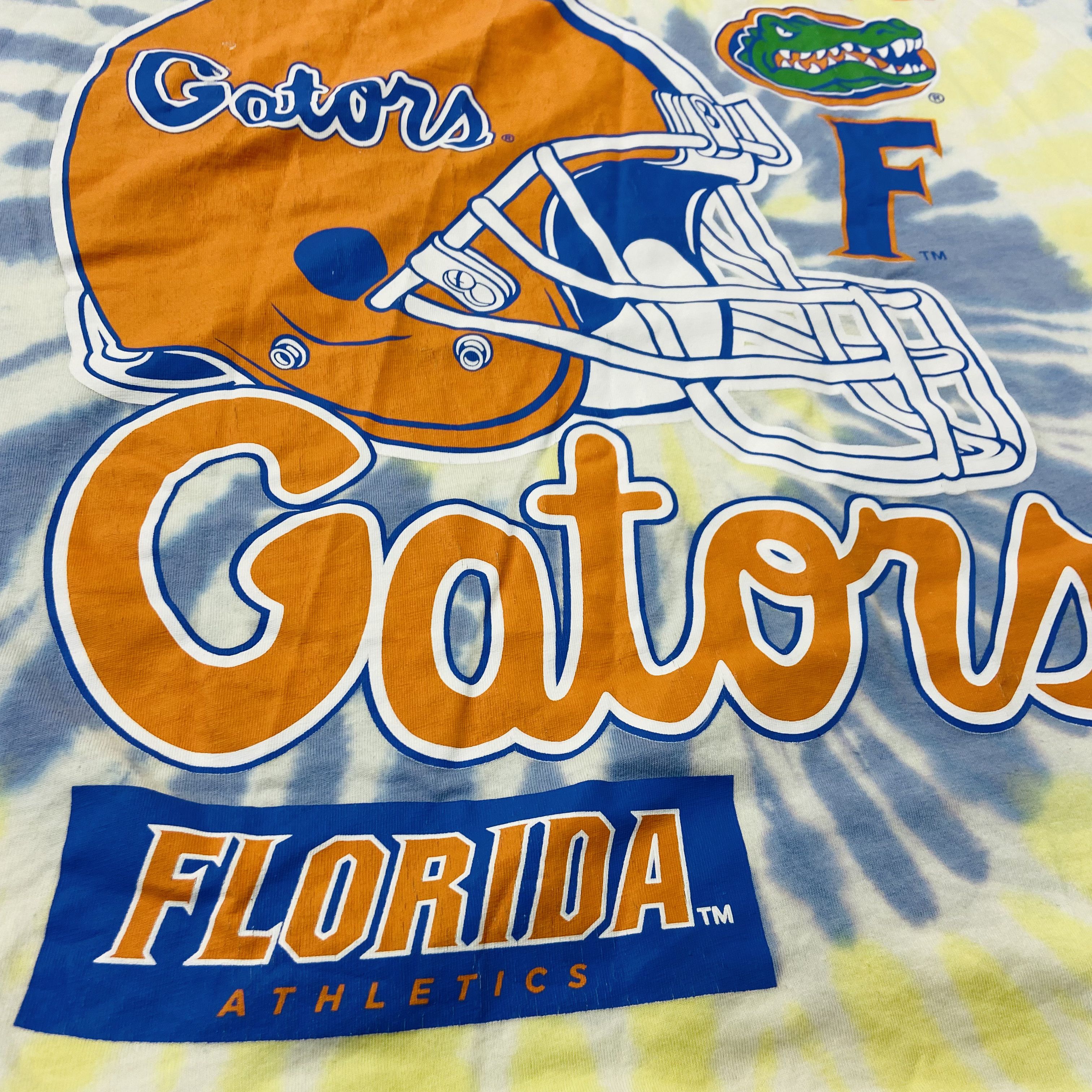 Vintage 2000s FLORIDA GATORS RARE ACID TIE DYE OVERSIZED TEE Size US L / EU 52-54 / 3 - 5 Thumbnail