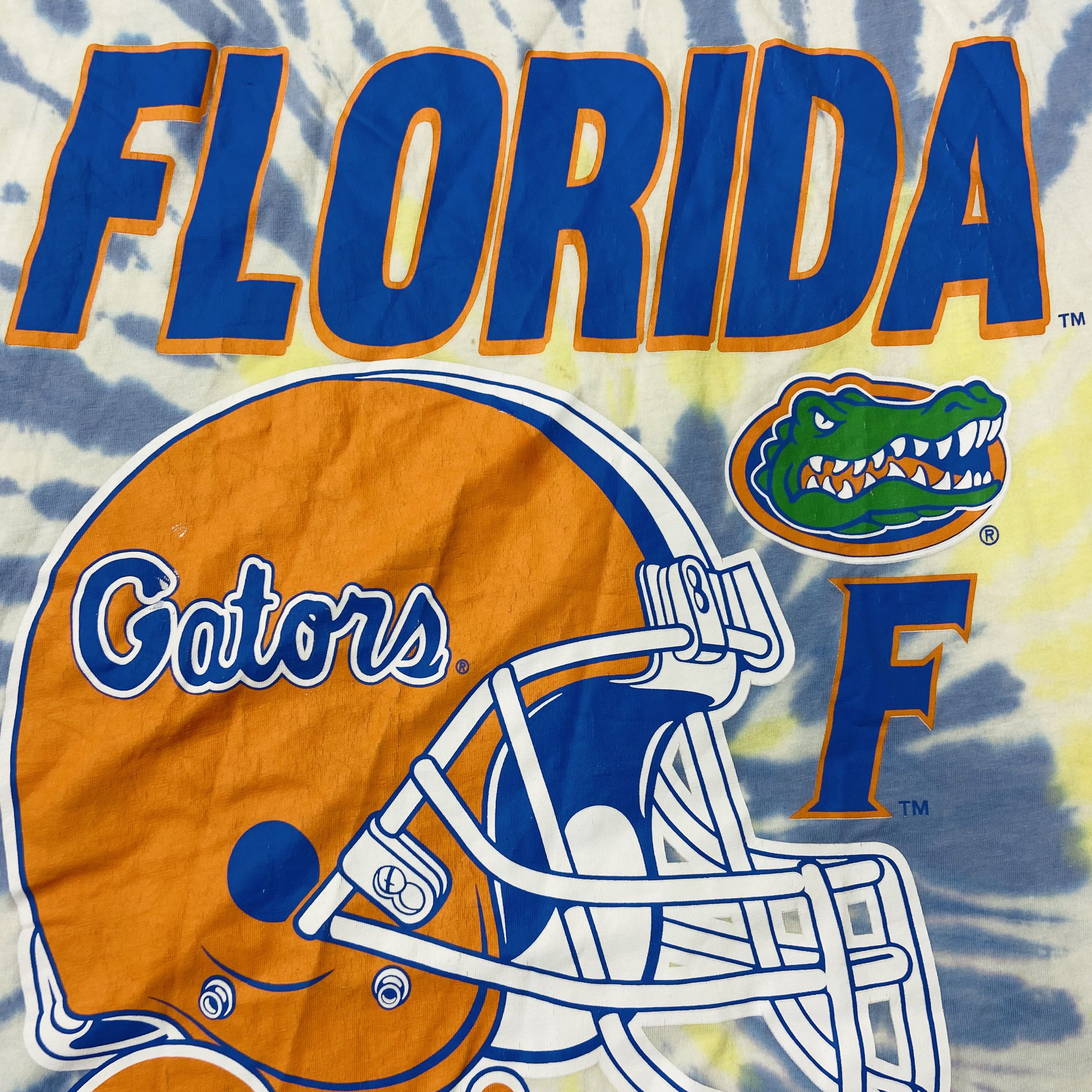Vintage 2000s FLORIDA GATORS RARE ACID TIE DYE OVERSIZED TEE Size US L / EU 52-54 / 3 - 4 Thumbnail