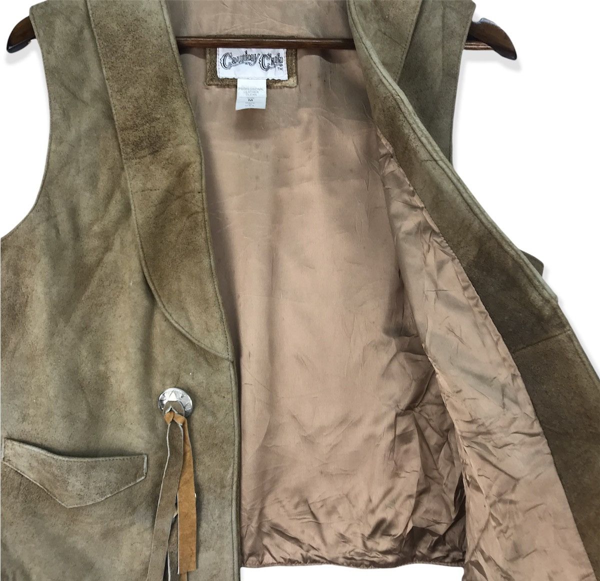 Genuine Leather Vintage Cowboy Club Leather Vest Size US M / EU 48-50 / 2 - 4 Thumbnail