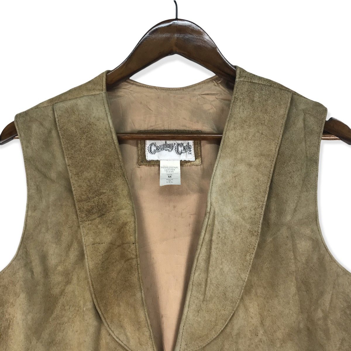 Genuine Leather Vintage Cowboy Club Leather Vest Size US M / EU 48-50 / 2 - 2 Thumbnail