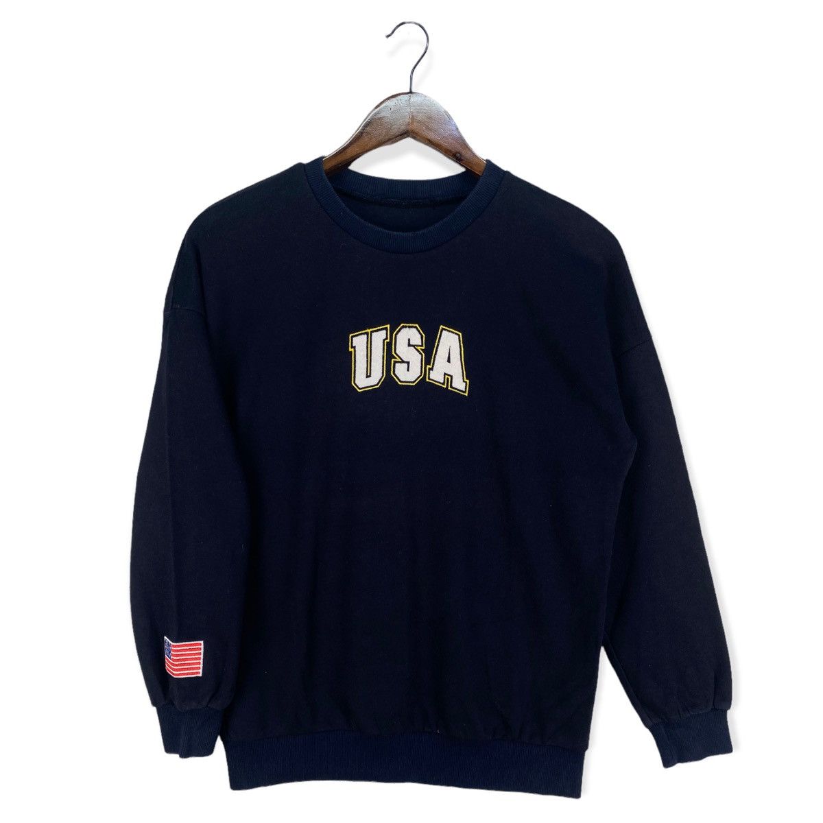 Vintage USA SPELLOUT SWEATSHIRT Size US S / EU 44-46 / 1 - 1 Thumbnail