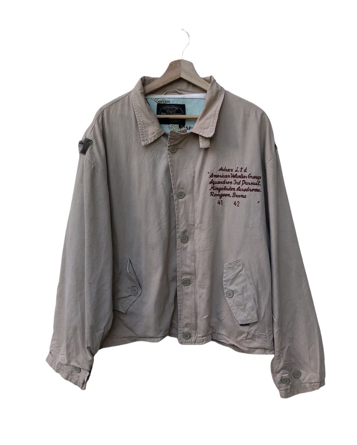Avirex VTG 80s AVIREX AVIATOR FLIGHT MAP COTTON JACKET Size US M / EU 48-50 / 2 - 2 Thumbnail