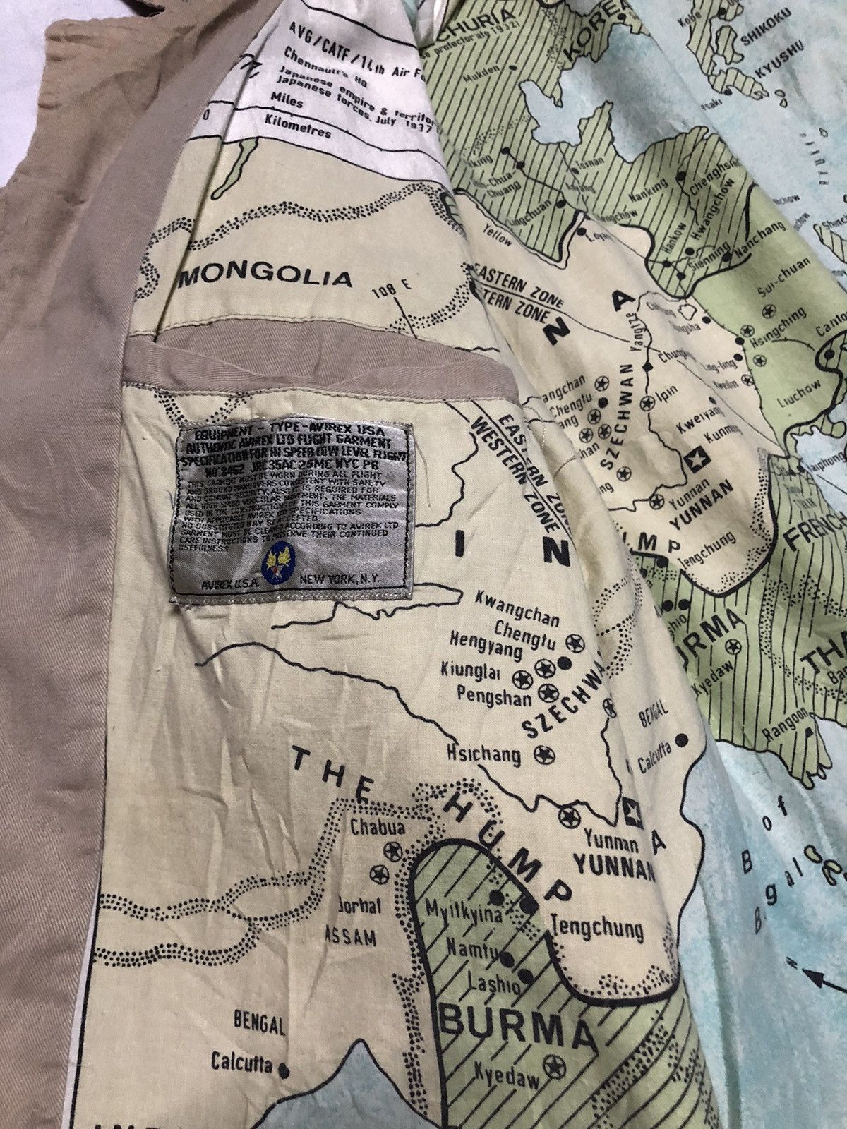 Avirex VTG 80s AVIREX AVIATOR FLIGHT MAP COTTON JACKET Size US M / EU 48-50 / 2 - 12 Thumbnail
