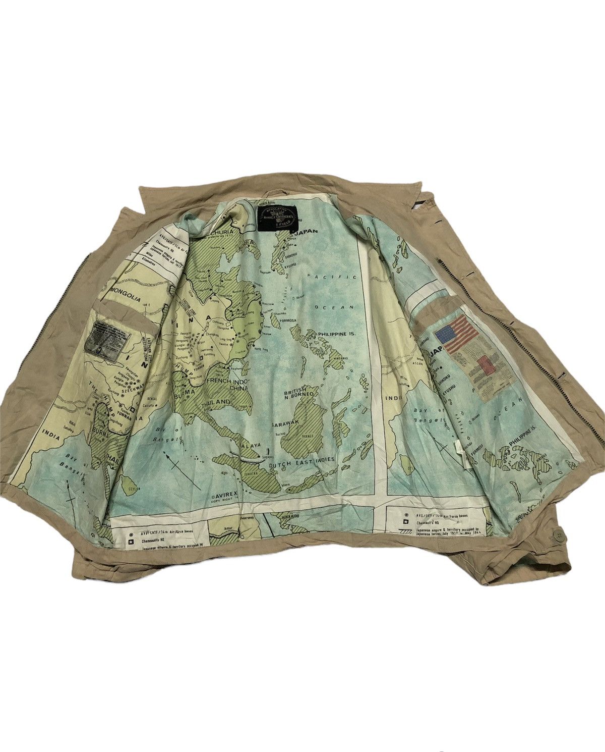 Avirex VTG 80s AVIREX AVIATOR FLIGHT MAP COTTON JACKET Size US M / EU 48-50 / 2 - 1 Thumbnail