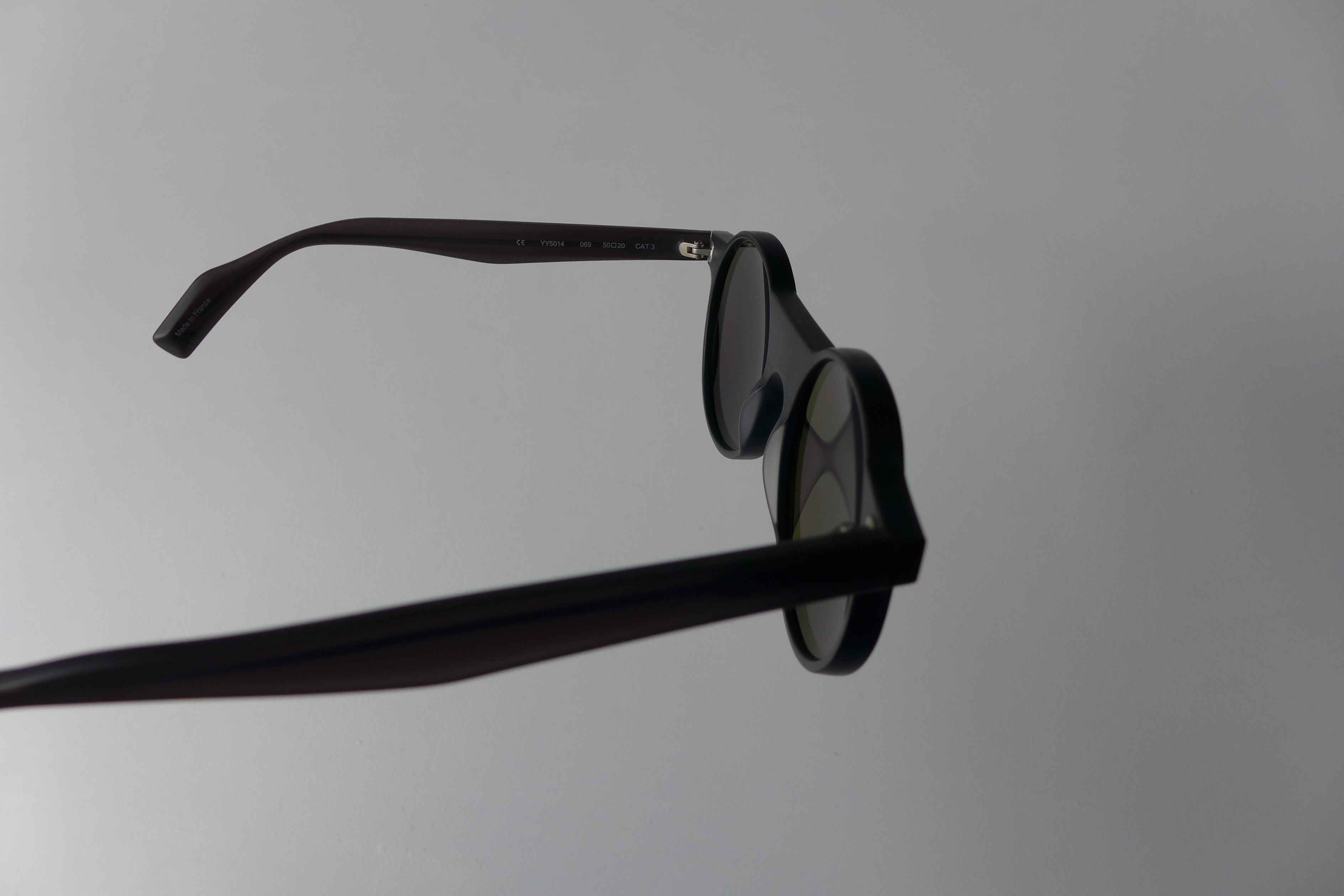 Yohji Yamamoto Yohji Yamamoto YY5014 Round Sunglasses - Matte Black- Size ONE SIZE - 15 Thumbnail
