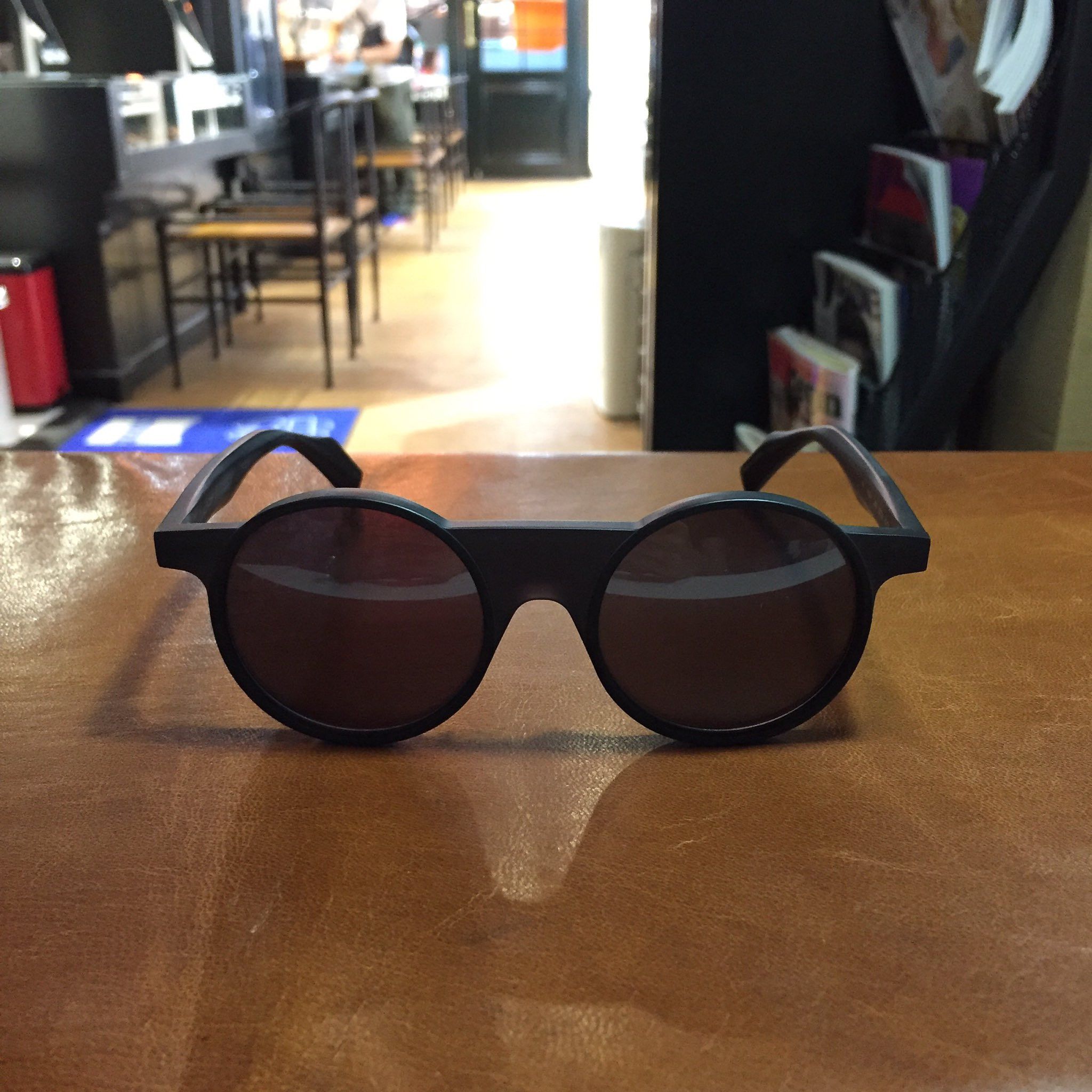 Yohji Yamamoto Yohji Yamamoto YY5014 Round Sunglasses - Matte Black- Size ONE SIZE - 3 Thumbnail