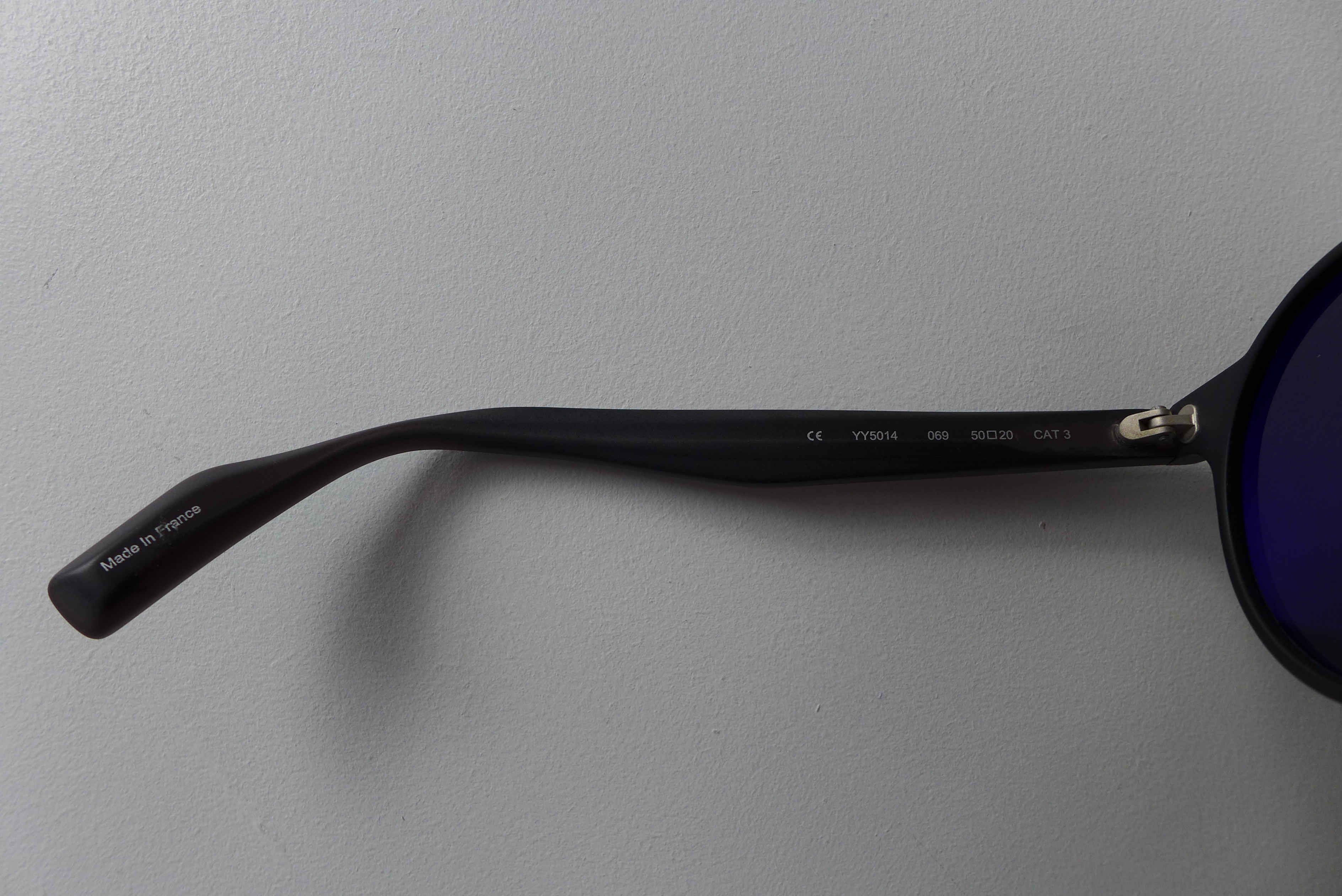 Yohji Yamamoto Yohji Yamamoto YY5014 Round Sunglasses - Matte Black- Size ONE SIZE - 11 Thumbnail