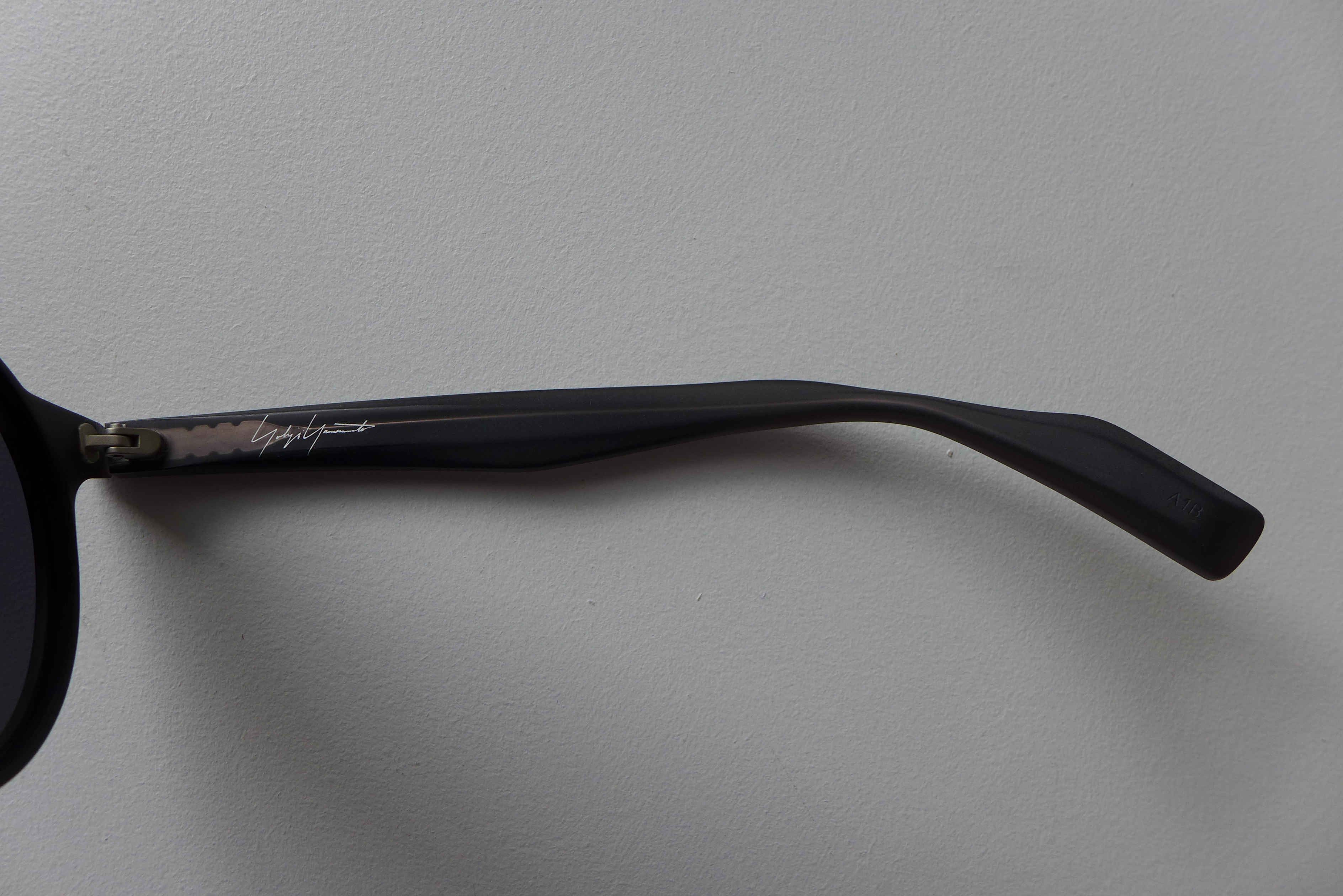 Yohji Yamamoto Yohji Yamamoto YY5014 Round Sunglasses - Matte Black- Size ONE SIZE - 10 Thumbnail