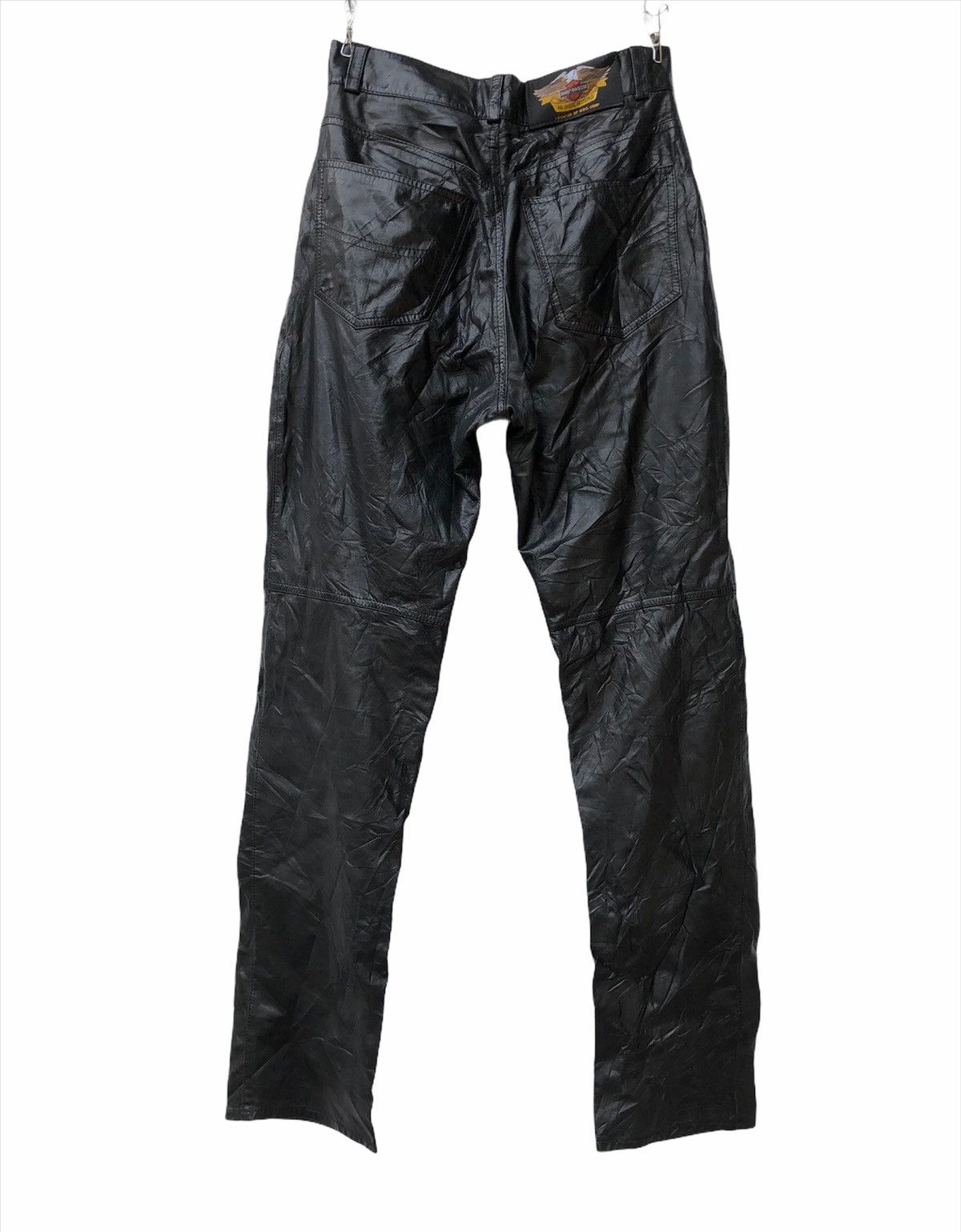 Genuine Leather Vintage Harley Davidson Leather Pants Size US 29 - 2 Thumbnail