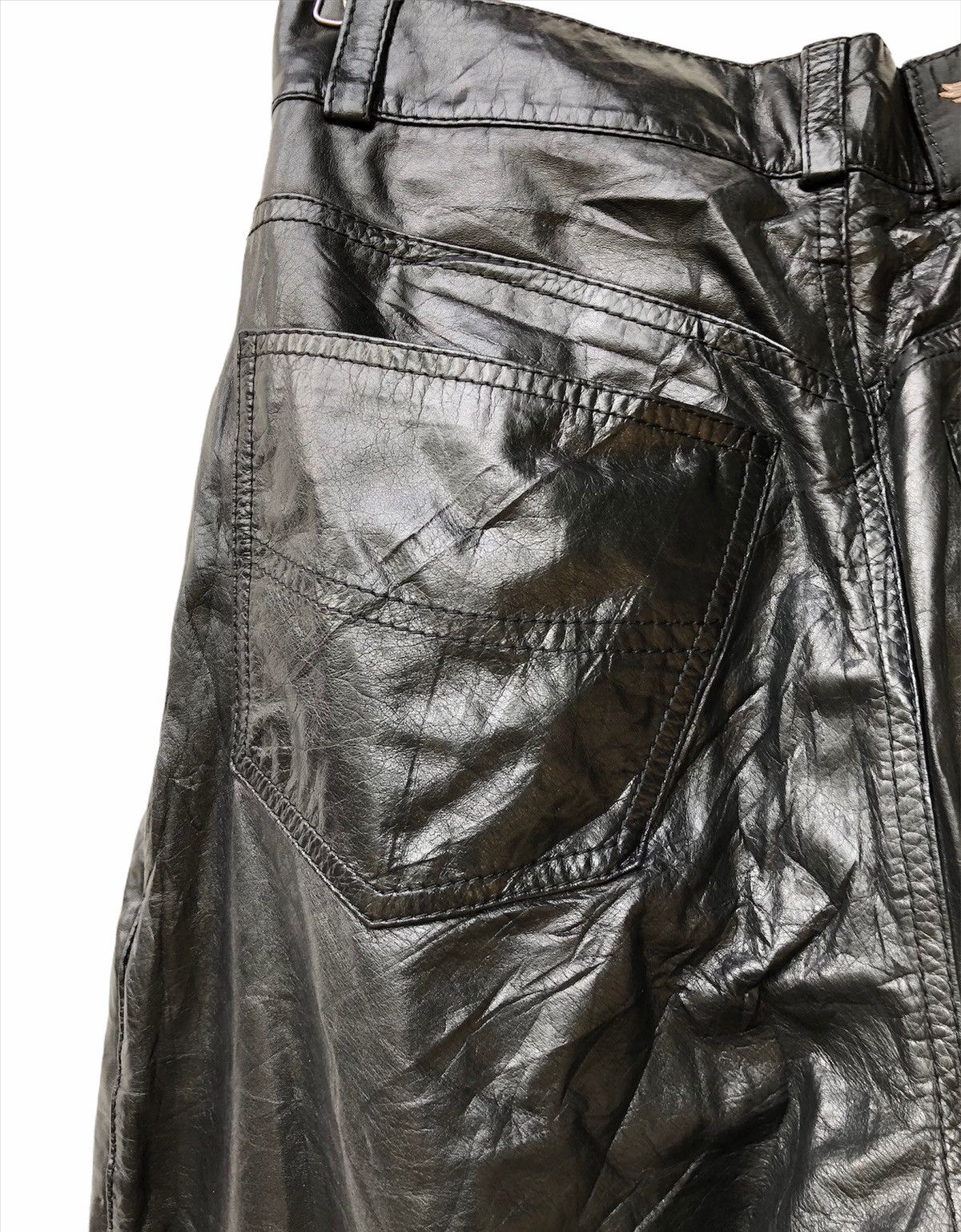 Genuine Leather Vintage Harley Davidson Leather Pants Size US 29 - 4 Thumbnail