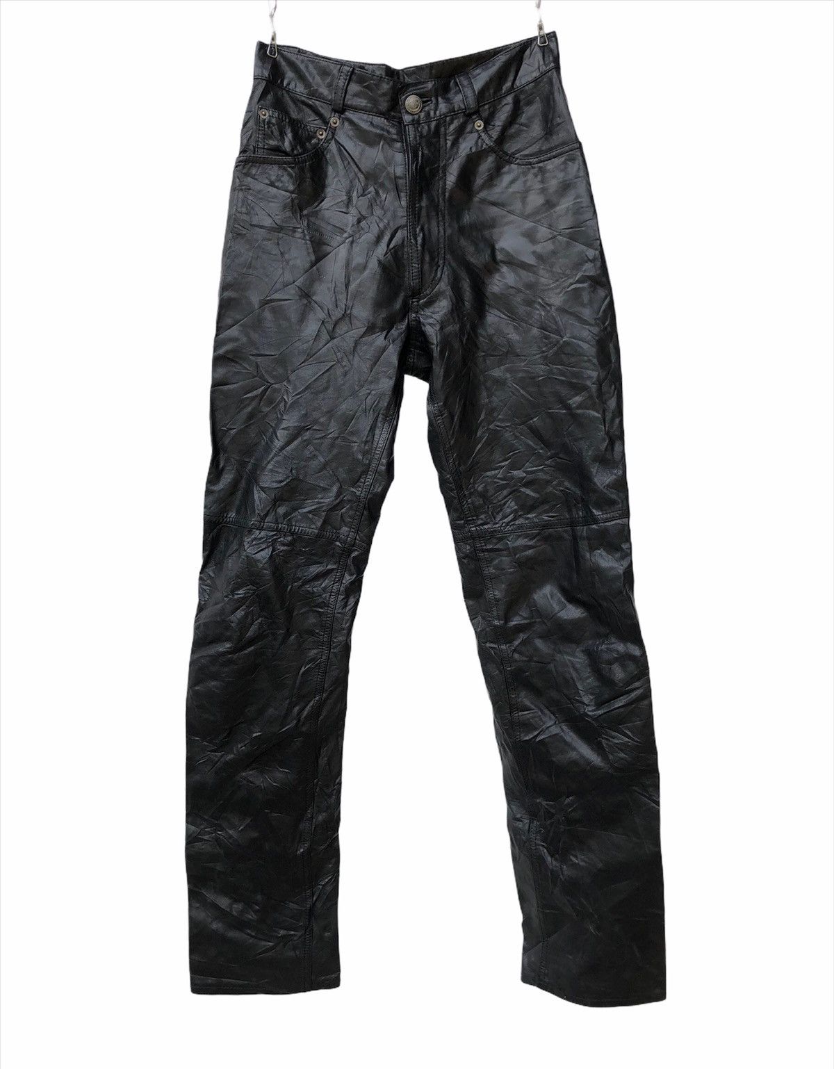 image of Genuine Leather x Harley Davidson Offer Vintage Harley Davidson Leather Pants in Black (Size 29)
