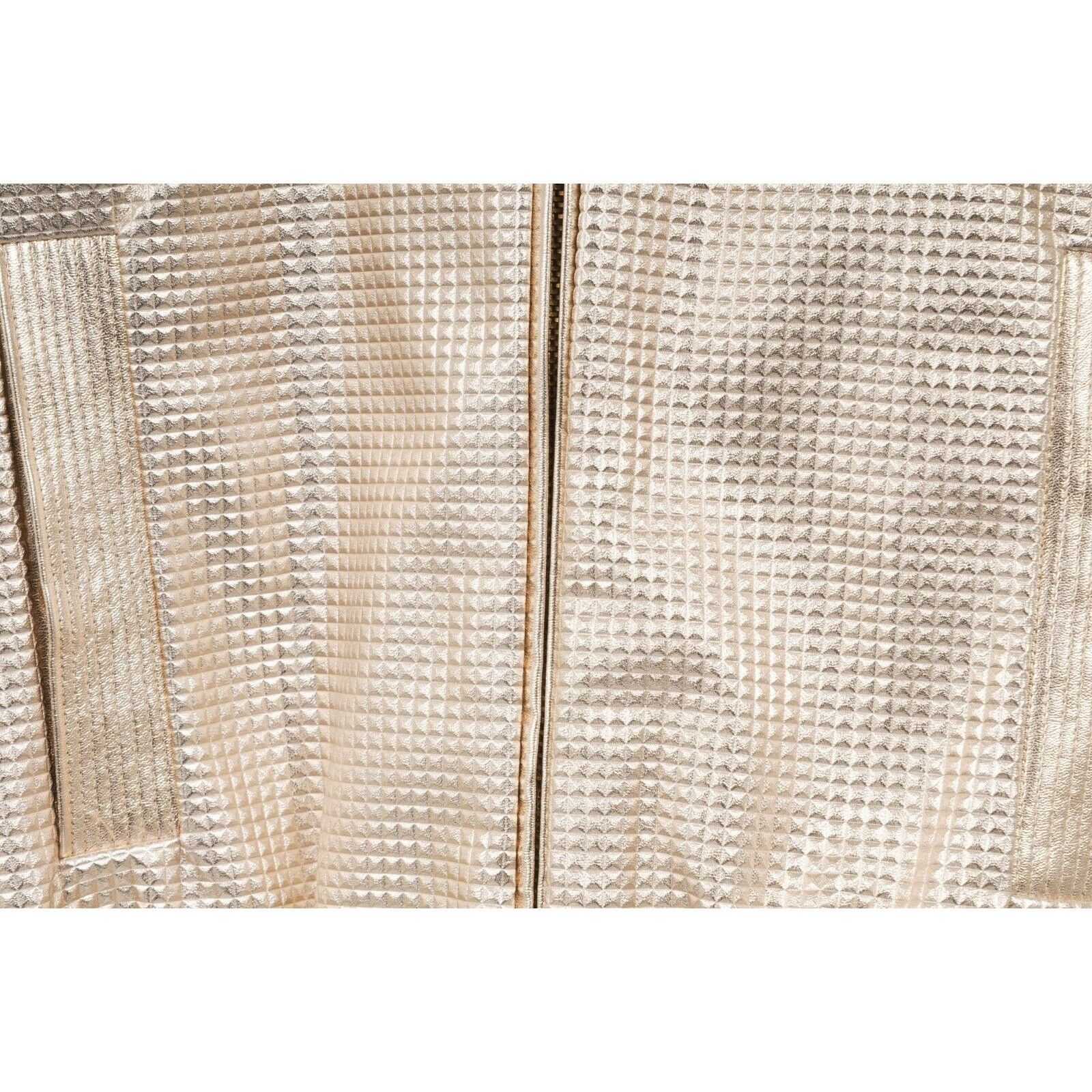 Just Cavalli Gold Bomber Track Jacket Size S / US 4 / IT 40 - 3 Thumbnail