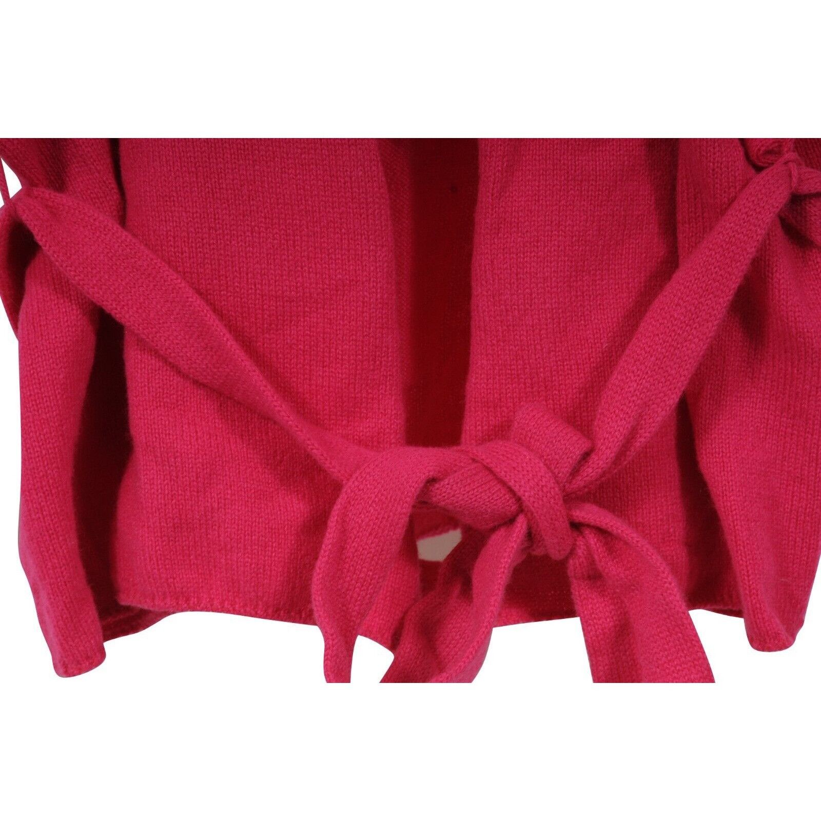 Marni Pink Cashmere Tie Front Cropped Cardigan Top Size S / US 4 / IT 40 - 6 Thumbnail