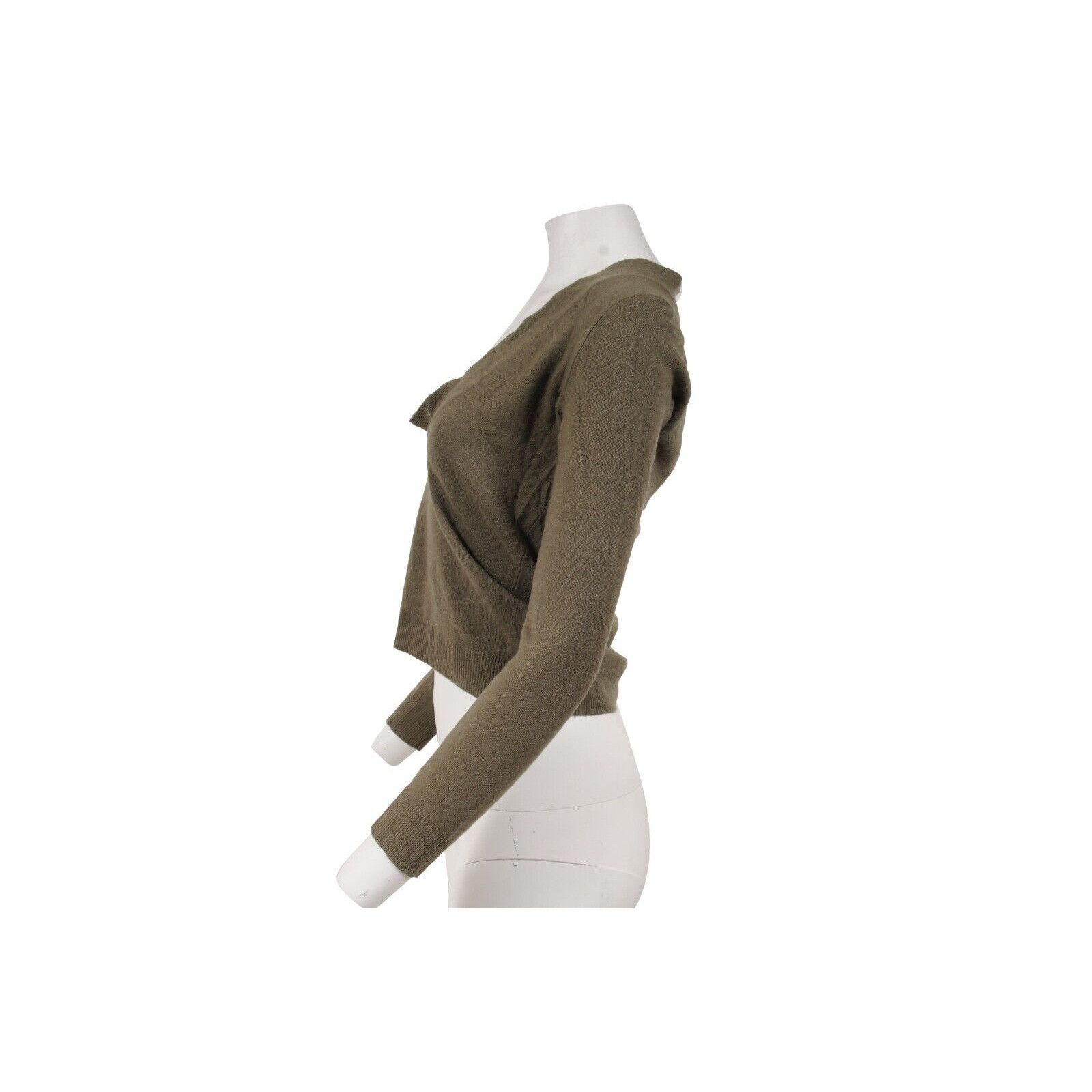 Marni U Neck Sweater Olive Green Cashmere Size S / US 4 / IT 40 - 8 Thumbnail