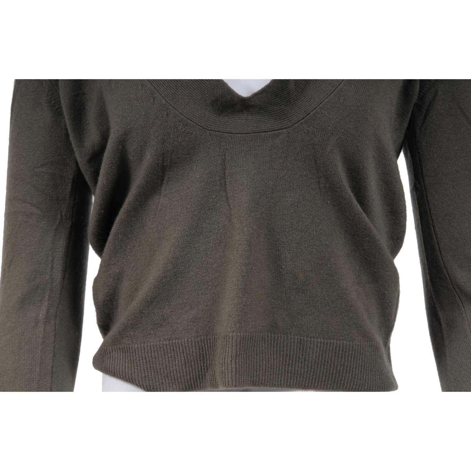 Marni U Neck Sweater Olive Green Cashmere Size S / US 4 / IT 40 - 2 Thumbnail