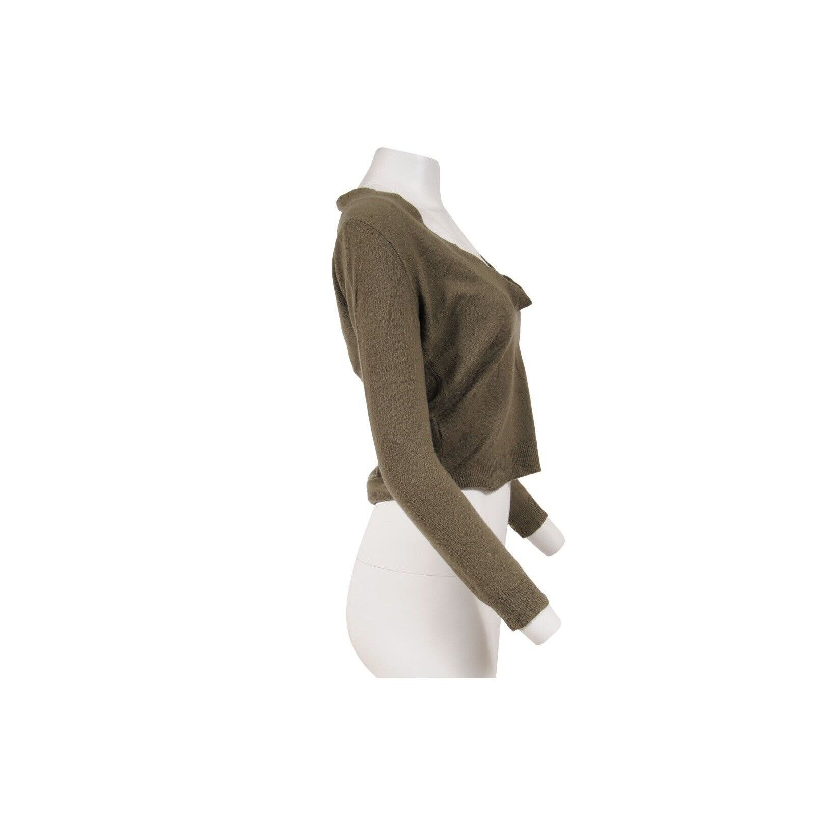 Marni U Neck Sweater Olive Green Cashmere Size S / US 4 / IT 40 - 6 Thumbnail