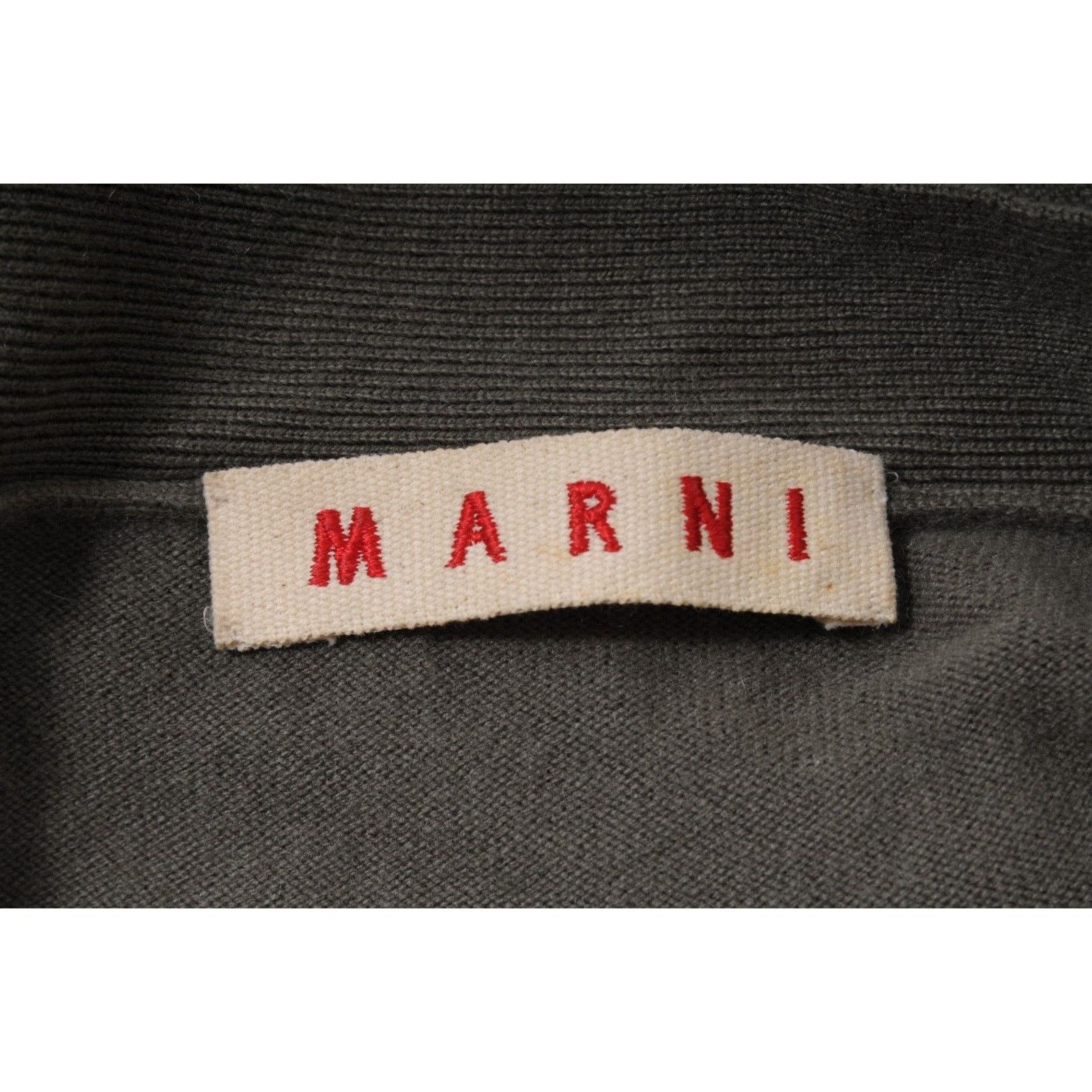 Marni U Neck Sweater Olive Green Cashmere Size S / US 4 / IT 40 - 11 Thumbnail