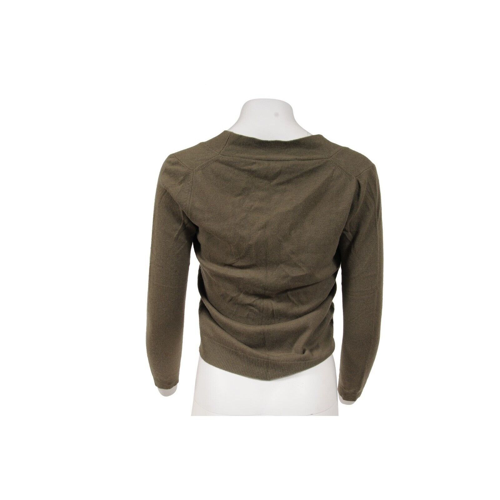 Marni U Neck Sweater Olive Green Cashmere Size S / US 4 / IT 40 - 7 Thumbnail