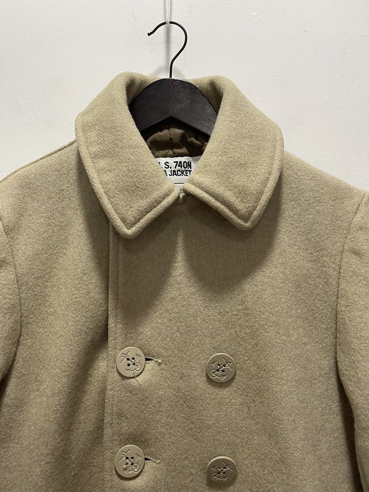 Schott VINTAGE US 740N WOOL BUTTON UP PEA COAT JACKET Size S / US 4 / IT 40 - 2 Thumbnail