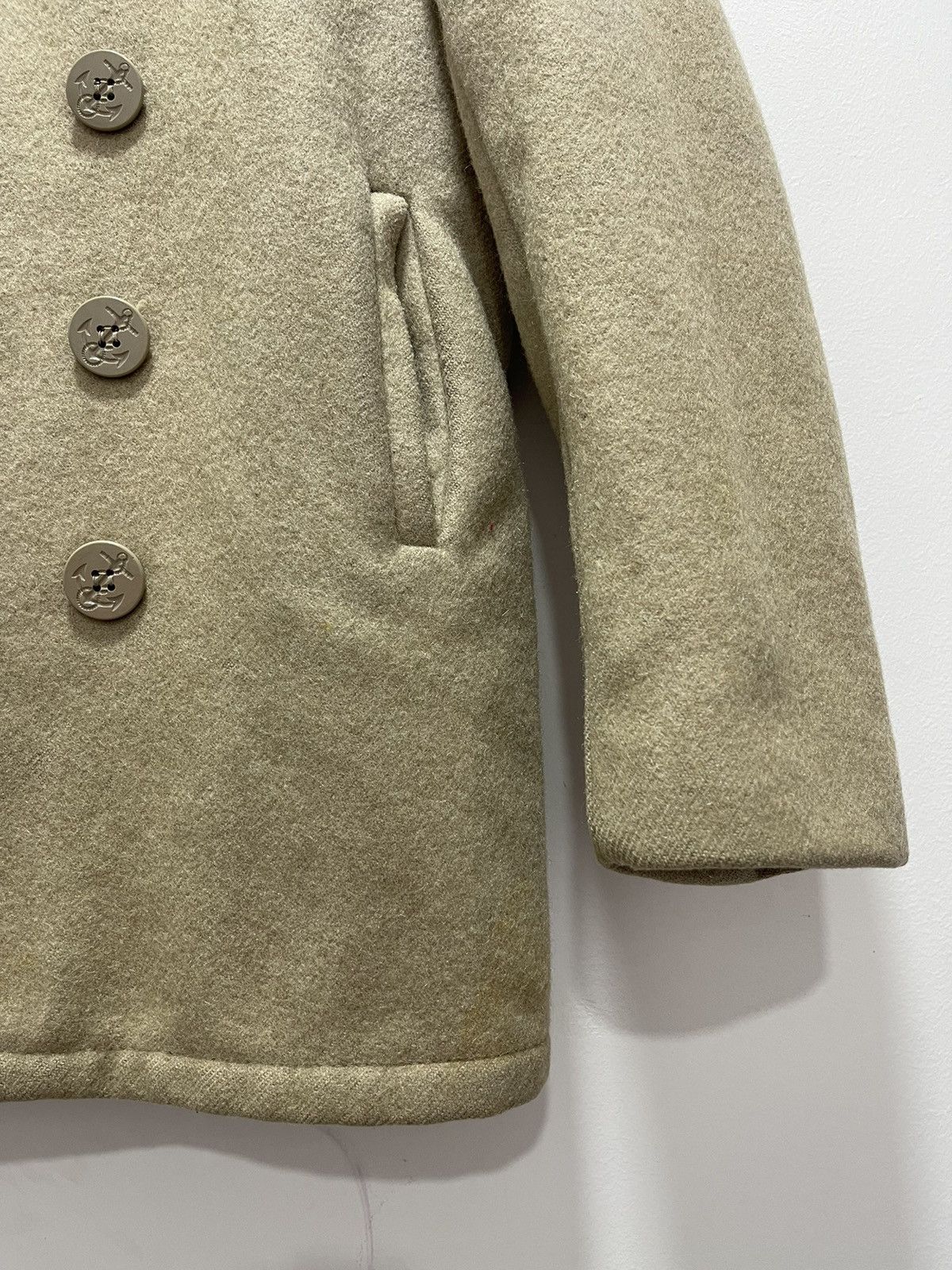Schott VINTAGE US 740N WOOL BUTTON UP PEA COAT JACKET Size S / US 4 / IT 40 - 3 Thumbnail
