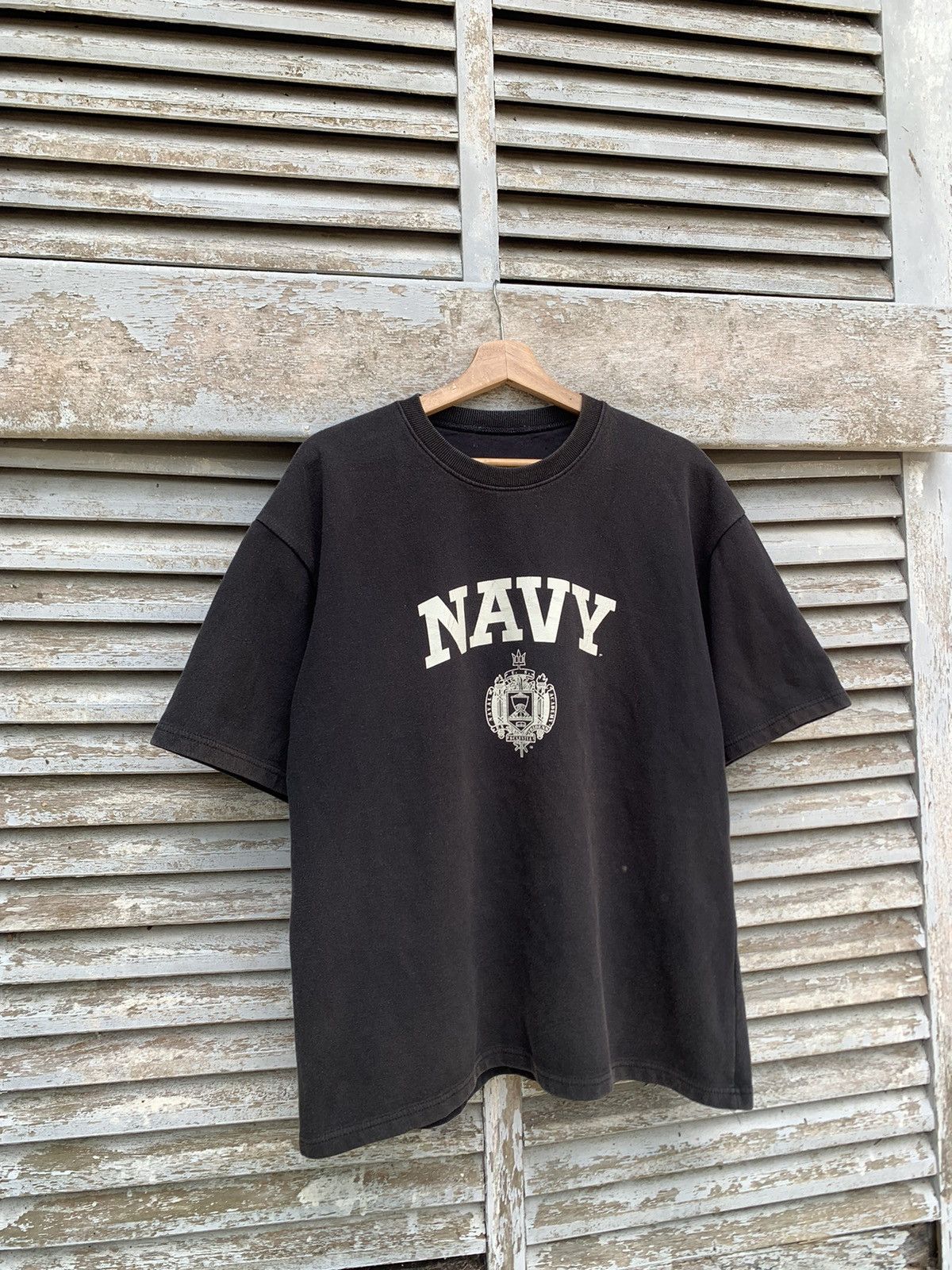 Vintage Vintage Sun Faded NAVY US ACADEMY BAGGY SHIRTS Size US L / EU 52-54 / 3 - 2 Thumbnail