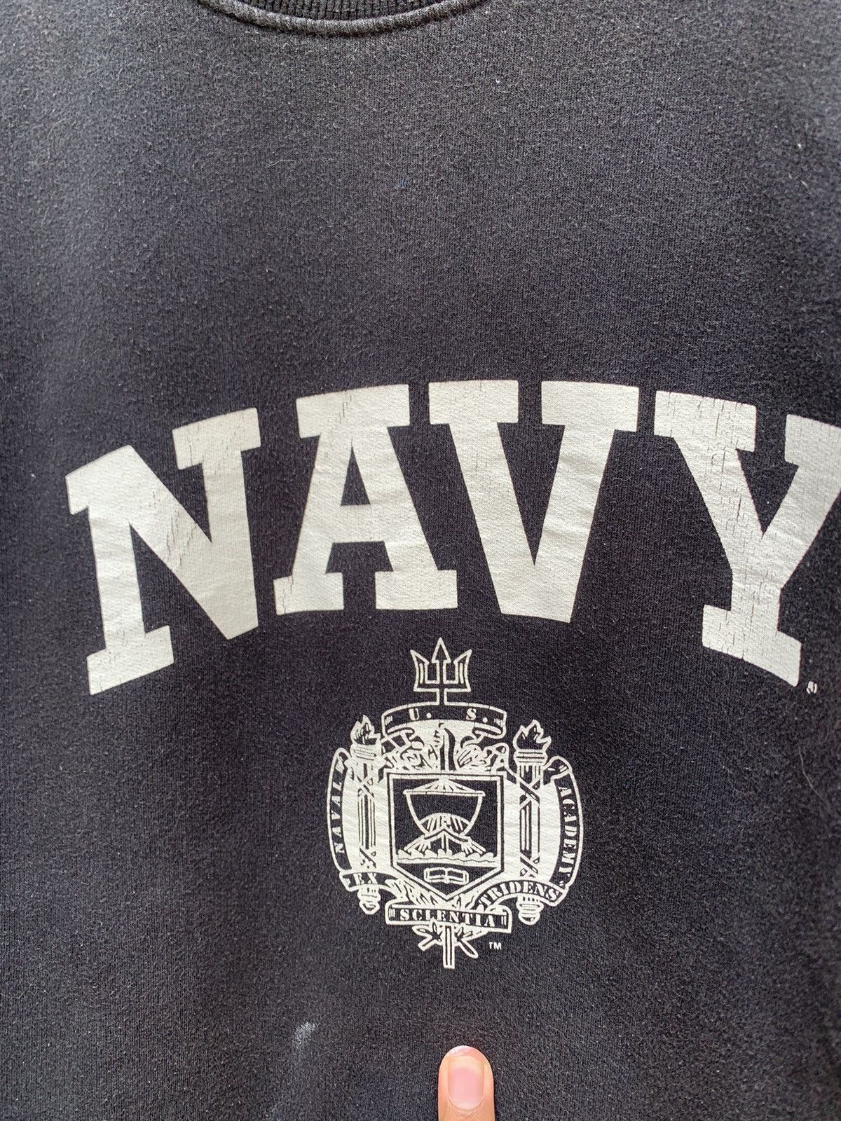 Vintage Vintage Sun Faded NAVY US ACADEMY BAGGY SHIRTS Size US L / EU 52-54 / 3 - 5 Thumbnail