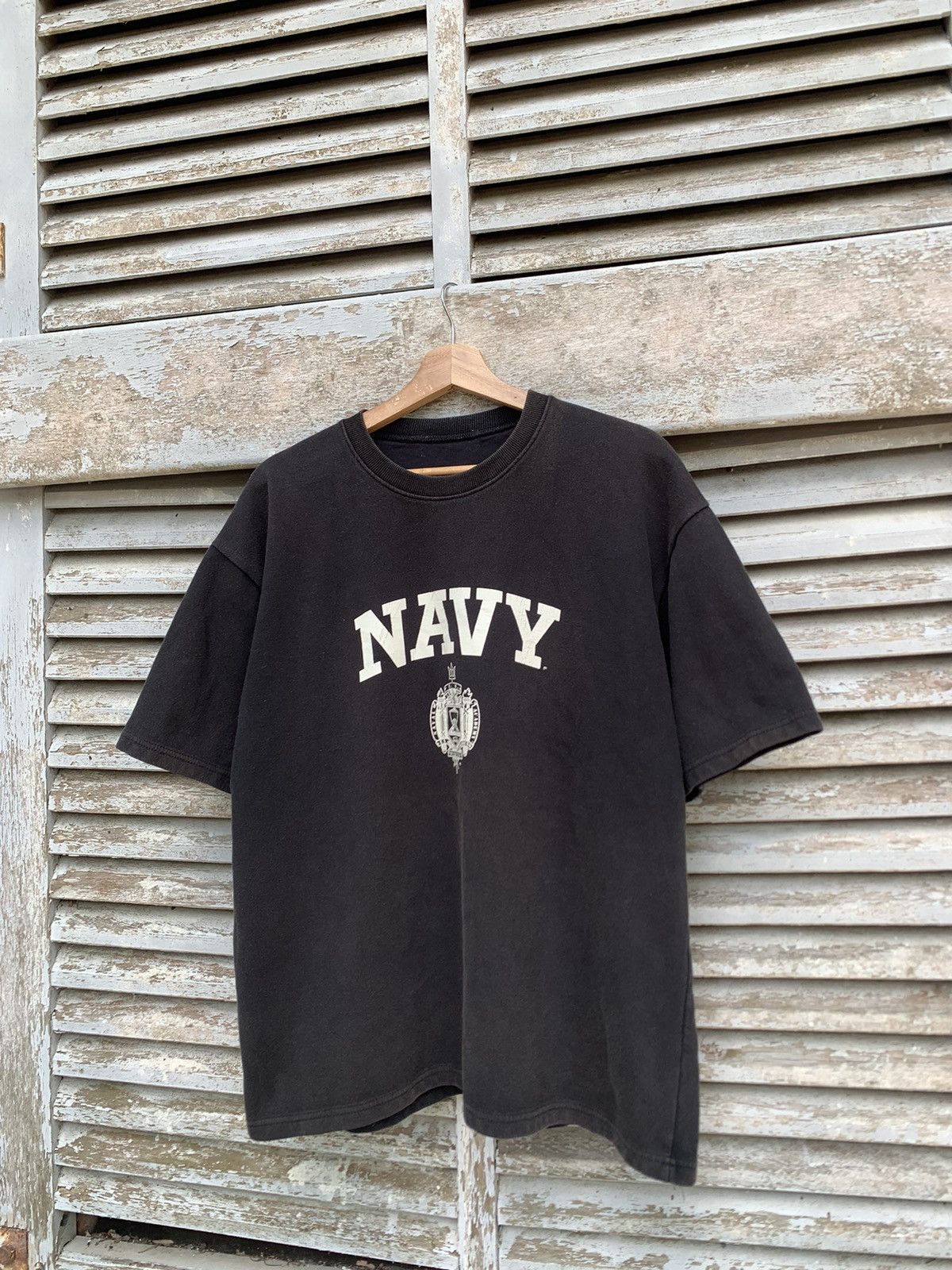Vintage Vintage Sun Faded NAVY US ACADEMY BAGGY SHIRTS Size US L / EU 52-54 / 3 - 1 Thumbnail
