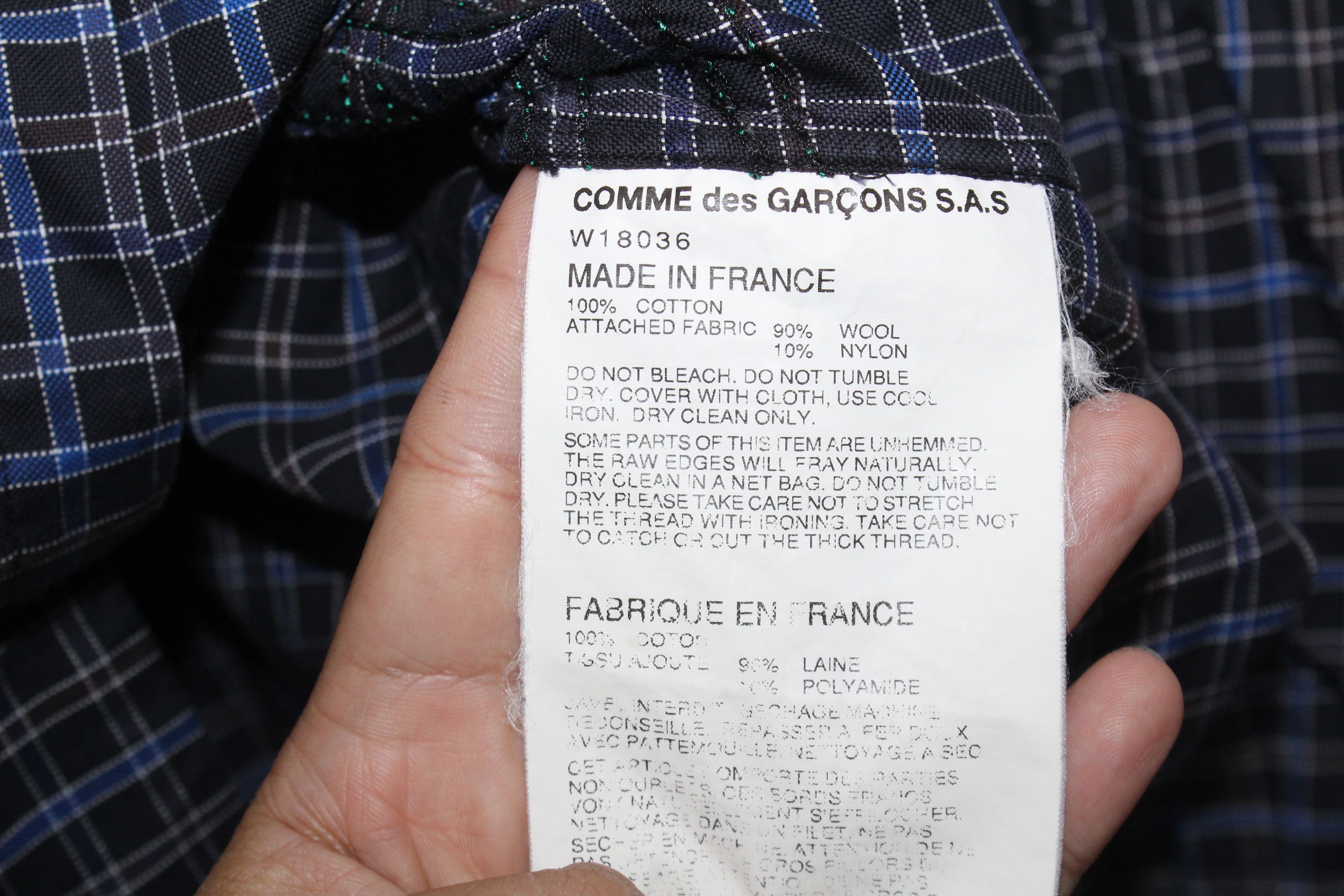 Comme des Garcons Shirt patchwork longsleeves Size US S / EU 44-46 / 1 - 4 Thumbnail
