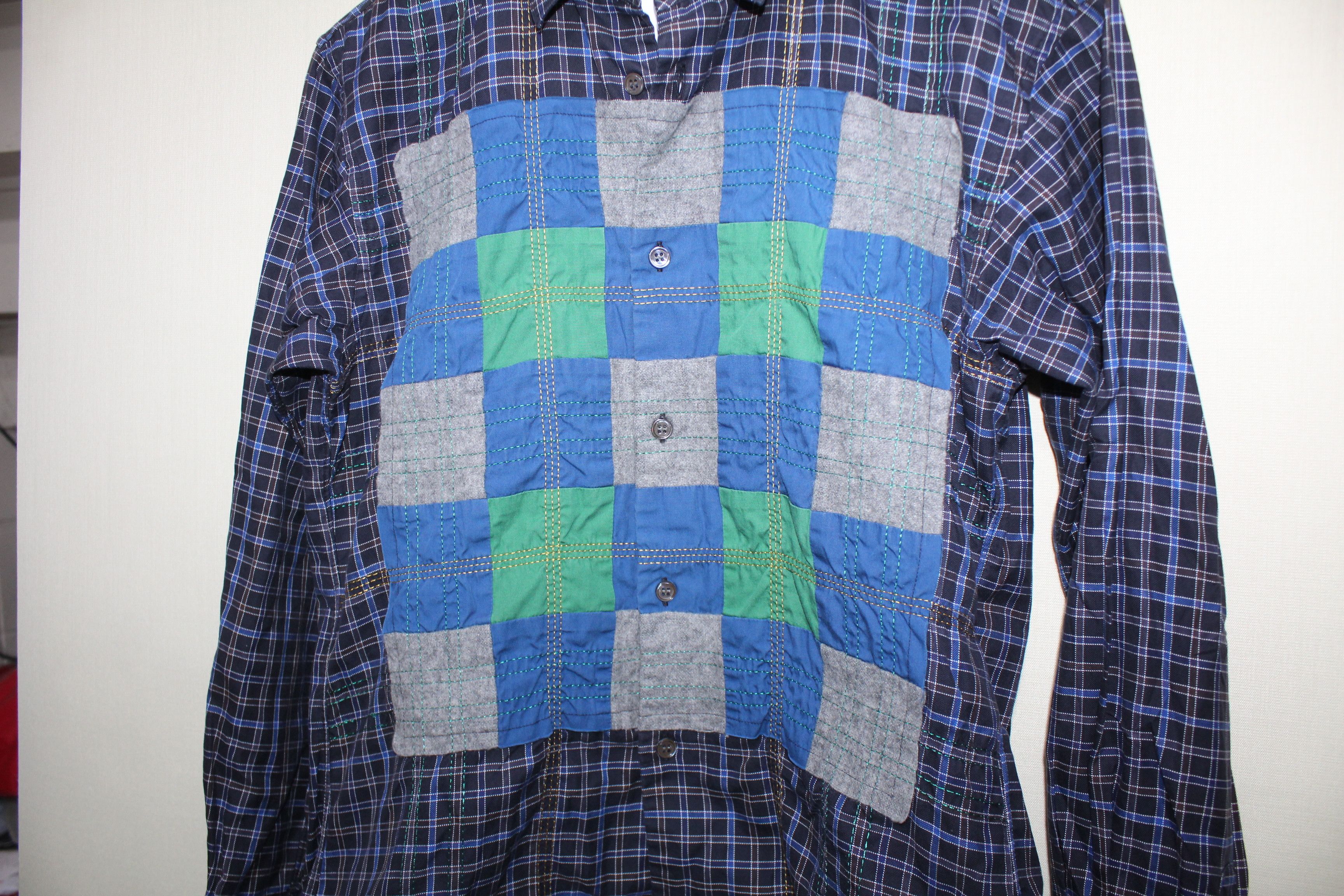 Comme des Garcons Shirt patchwork longsleeves Size US S / EU 44-46 / 1 - 6 Thumbnail